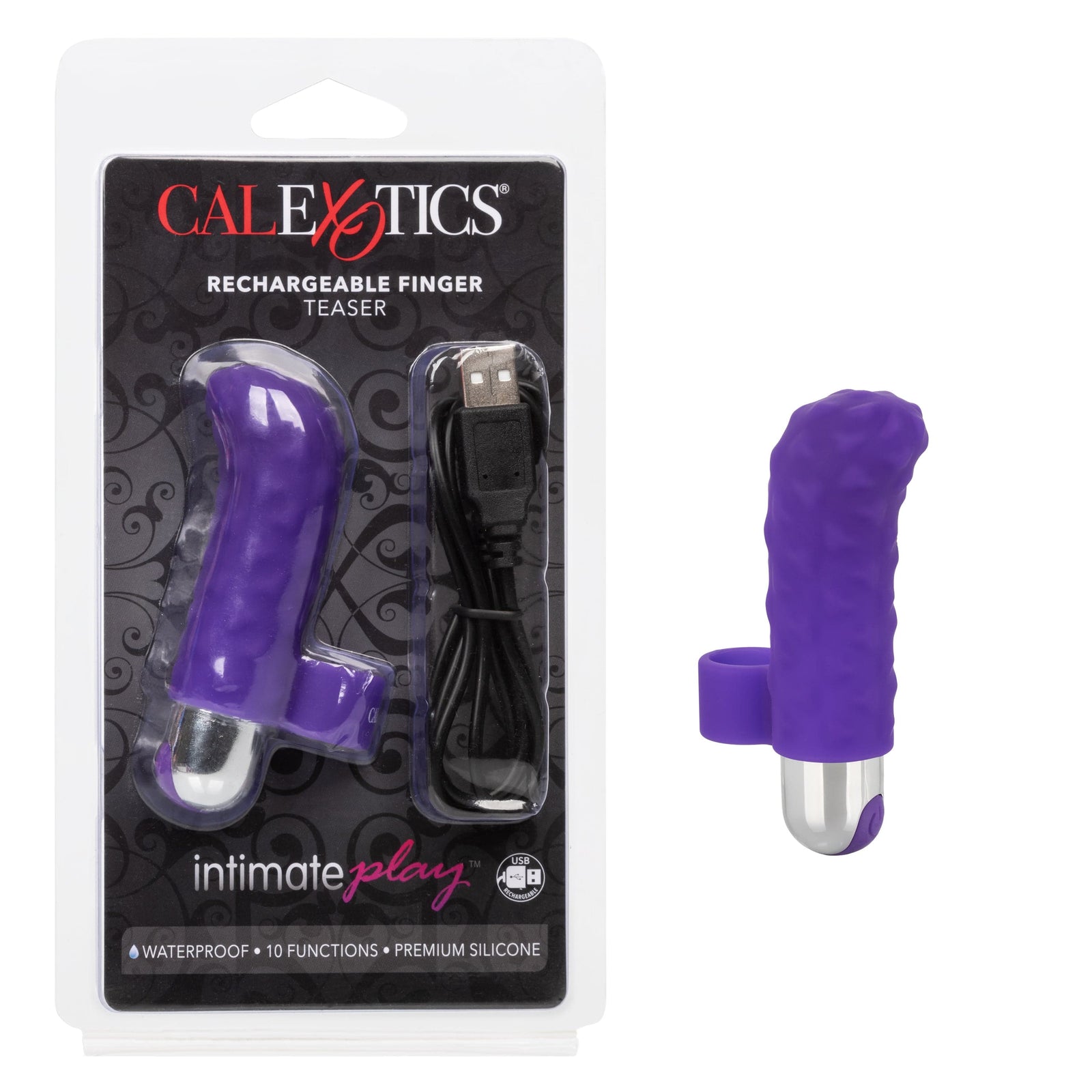 California Exotics - Intimate Play Rechargeable Finger Teaser Clit Massager (Purple) - Clit Massager (Vibration) Rechargeable Durio.sg