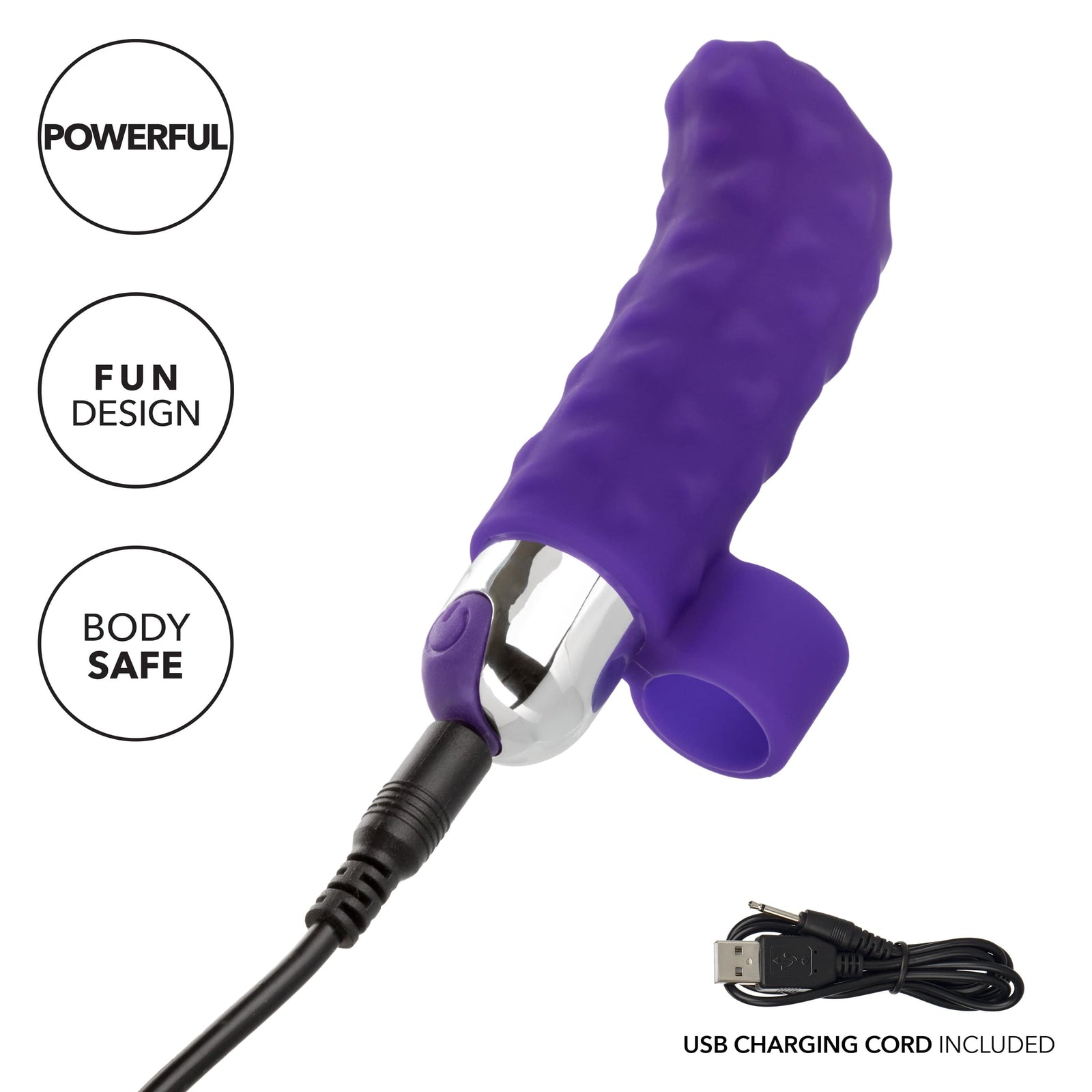 California Exotics - Intimate Play Rechargeable Finger Teaser Clit Massager (Purple) - Clit Massager (Vibration) Rechargeable Durio.sg