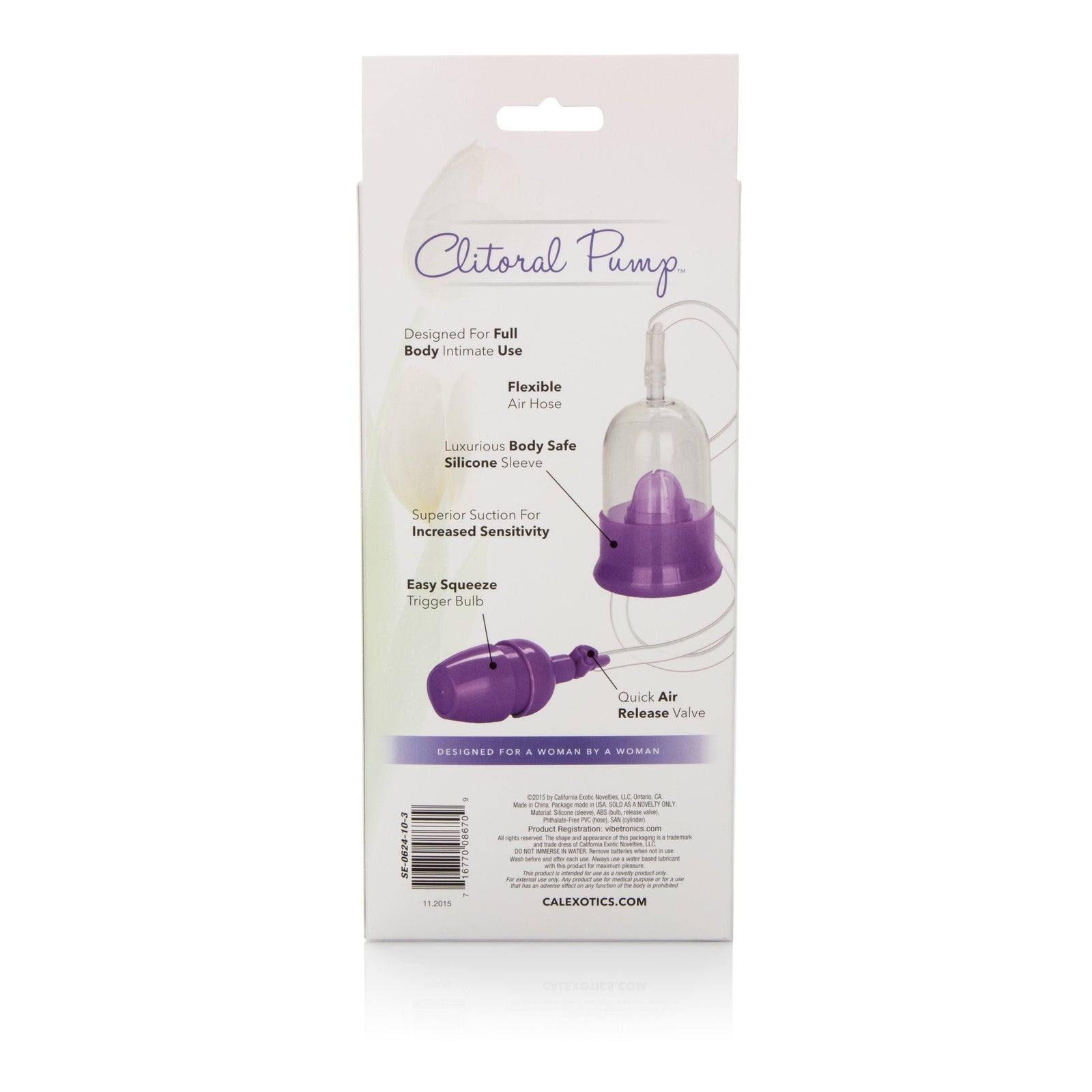 California Exotics - Intimate Pump Sensual Body Pump (Purple) - Clitoral Pump (Non Vibration) Durio.sg