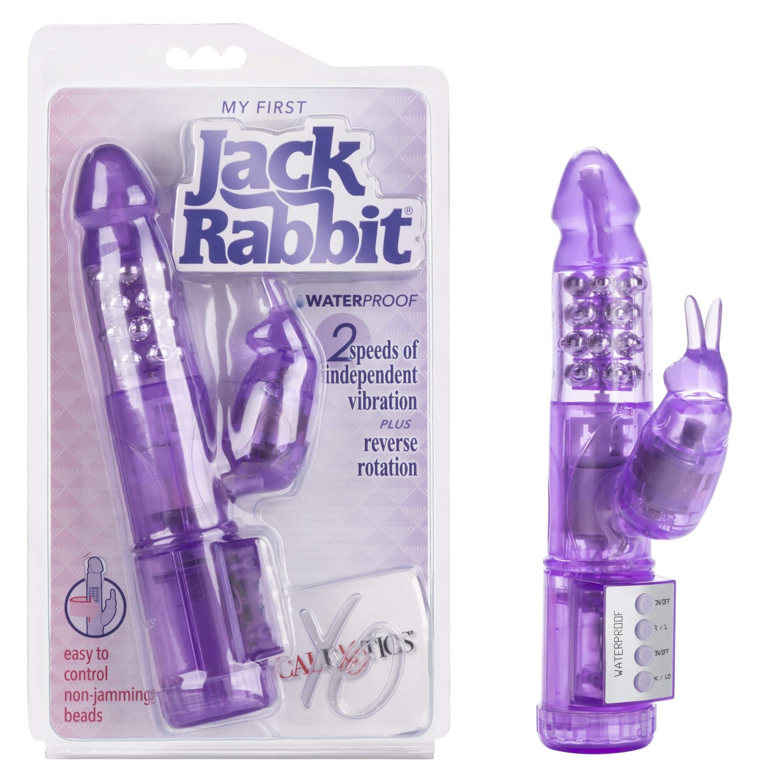 California Exotics - Jack Rabbit My First Jack Rabbit Vibrator (Purple) - Rabbit Dildo (Vibration) Non Rechargeable Durio.sg