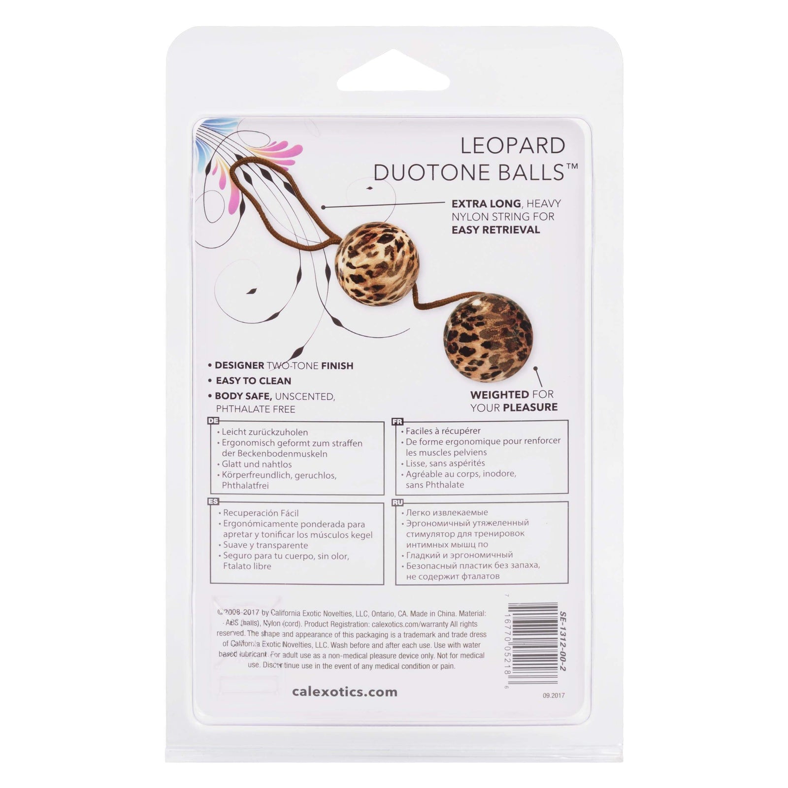 California Exotics - Leopard Duotone Weighted Kegel Balls (Leopard) - Kegel Balls (Non Vibration) Durio.sg