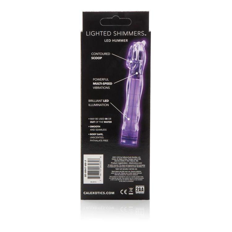 California Exotics - Lighted Shimmers LED Hummer Clit Massager (Purple) - Clit Massager (Vibration) Non Rechargeable Durio.sg