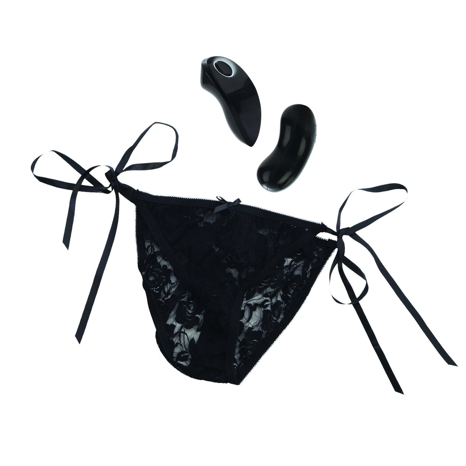 California Exotics - Little Black Panty Remote Control 10 Function Vibrating Panty (Black) - Panties Massager Remote Control (Vibration) Non Rechargeable Durio.sg