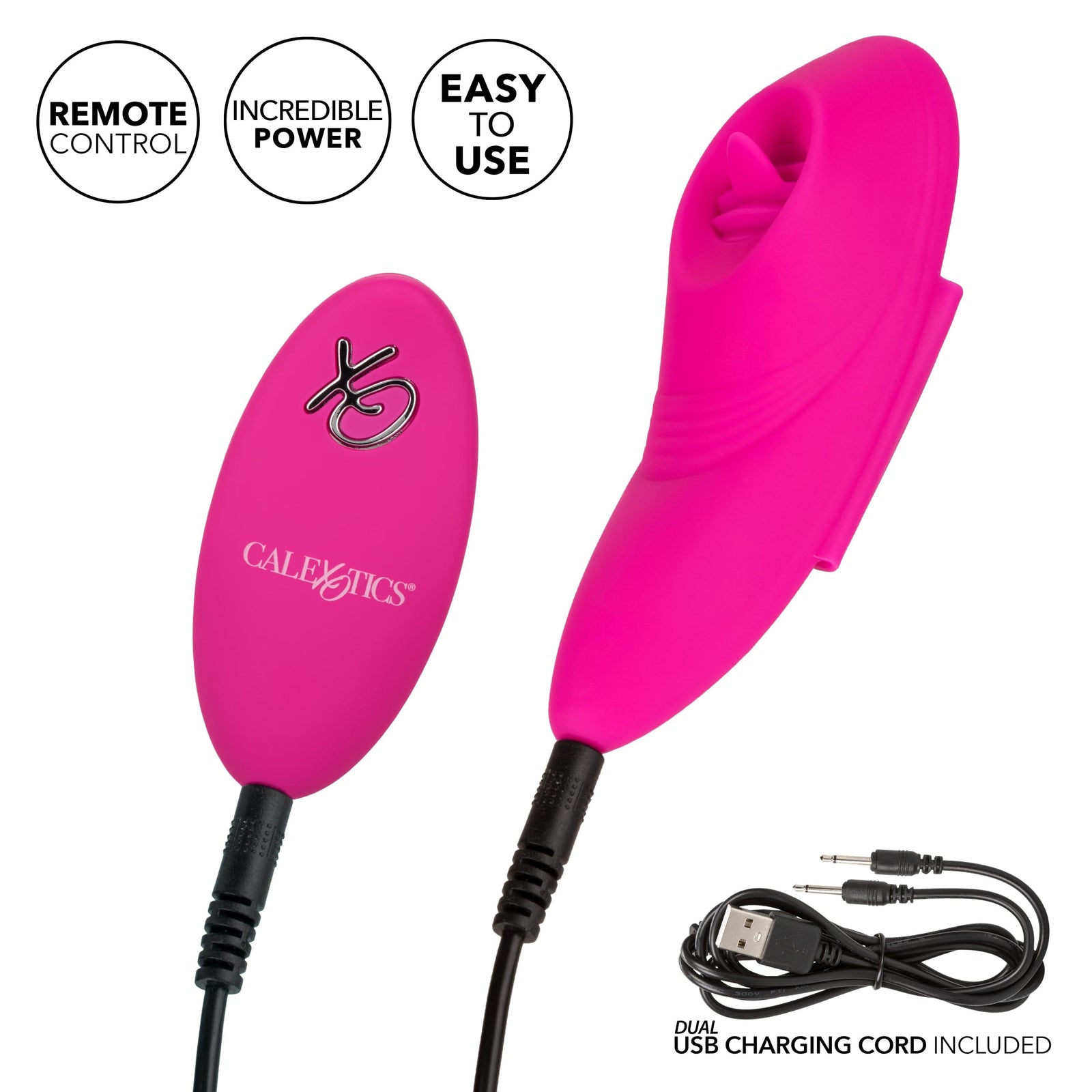 California Exotics - Lock N Play Remote Flicker Panty Teaser Vibrator (Pink) - Panties Massager Remote Control (Vibration) Rechargeable Durio.sg