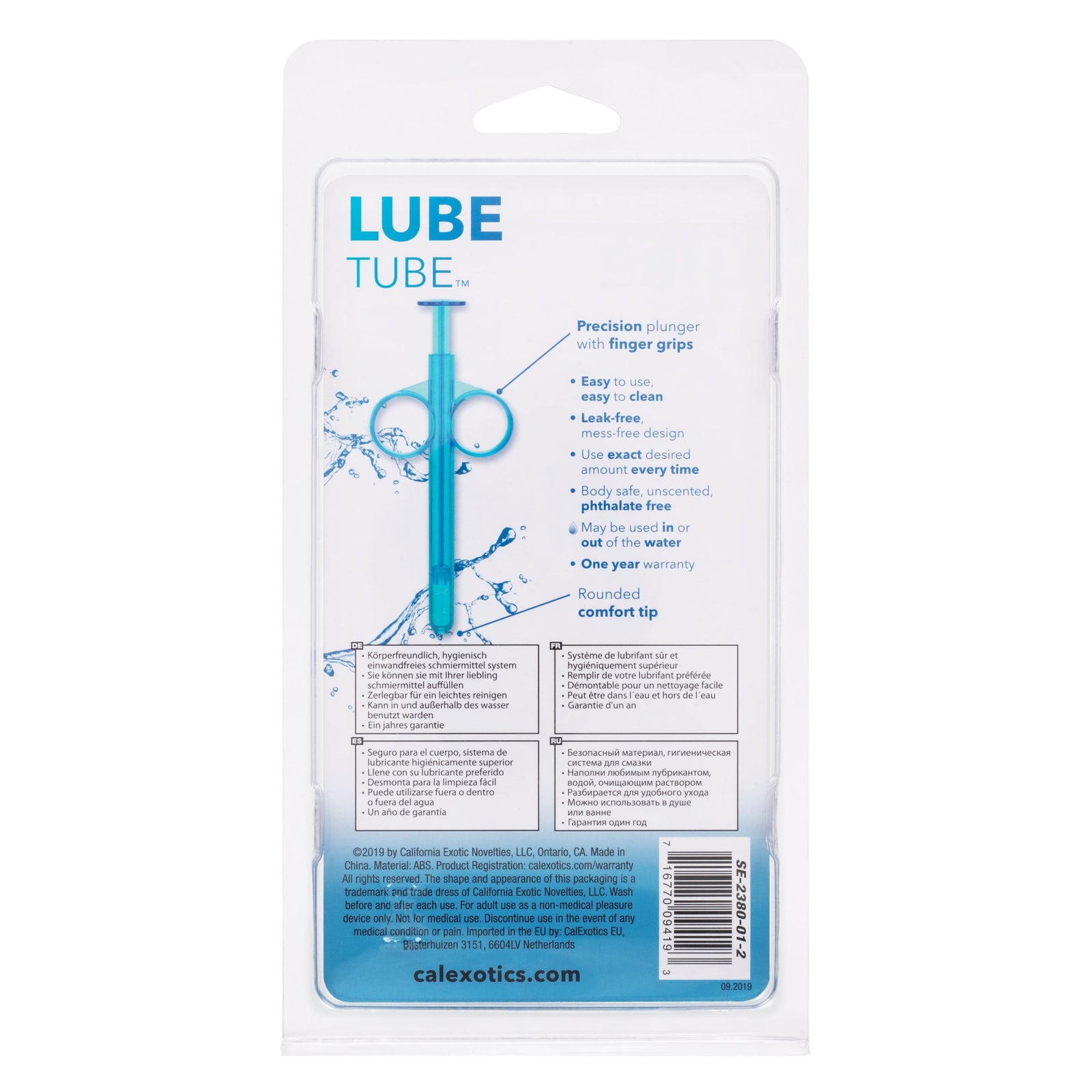 California Exotics - Lube Tube Lube Dispenser Accessory (Blue) - Accessories Durio.sg