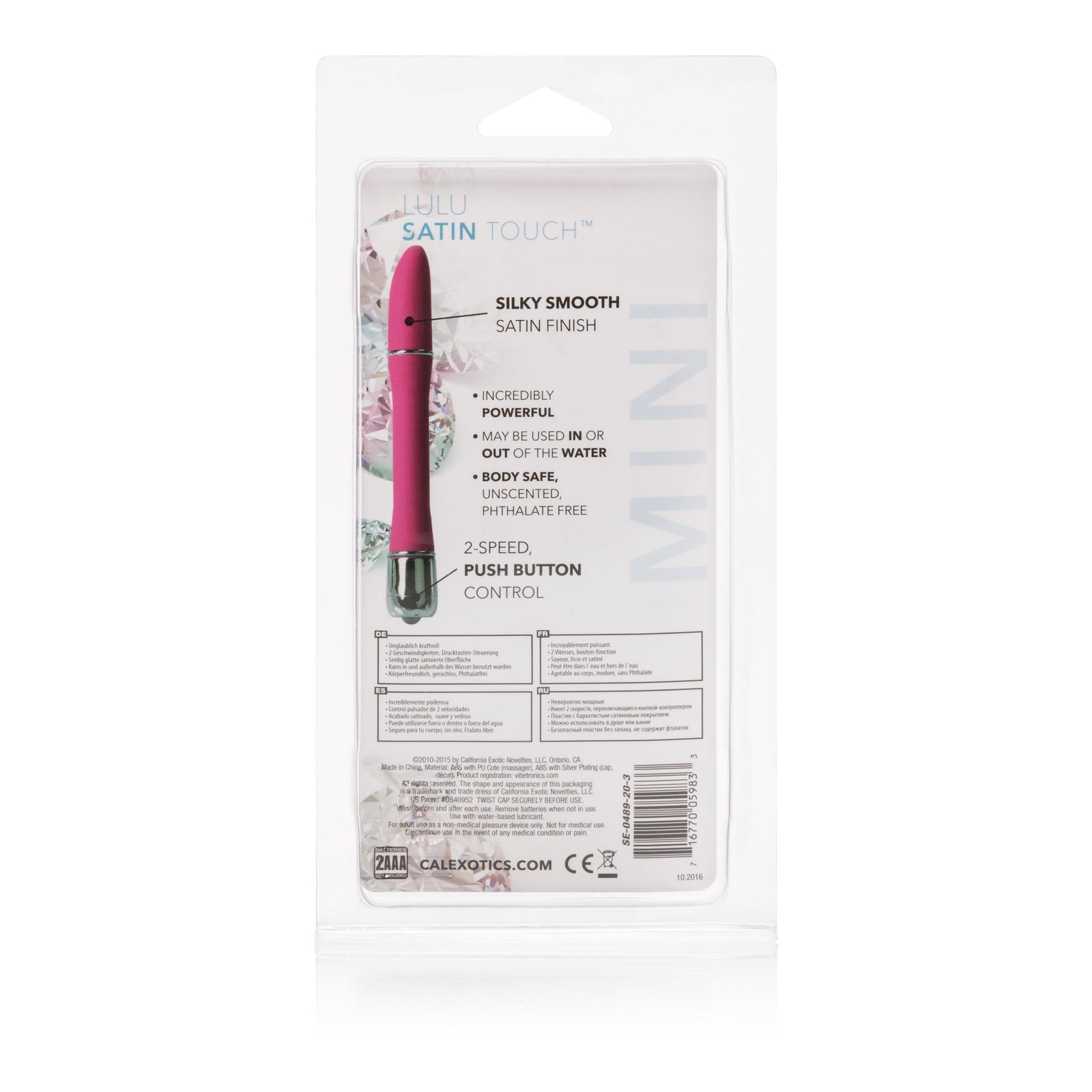 California Exotics - Lulu Satin Touch Mini Vibrator (Pink) - Non Realistic Dildo w/o suction cup (Vibration) Non Rechargeable Durio.sg