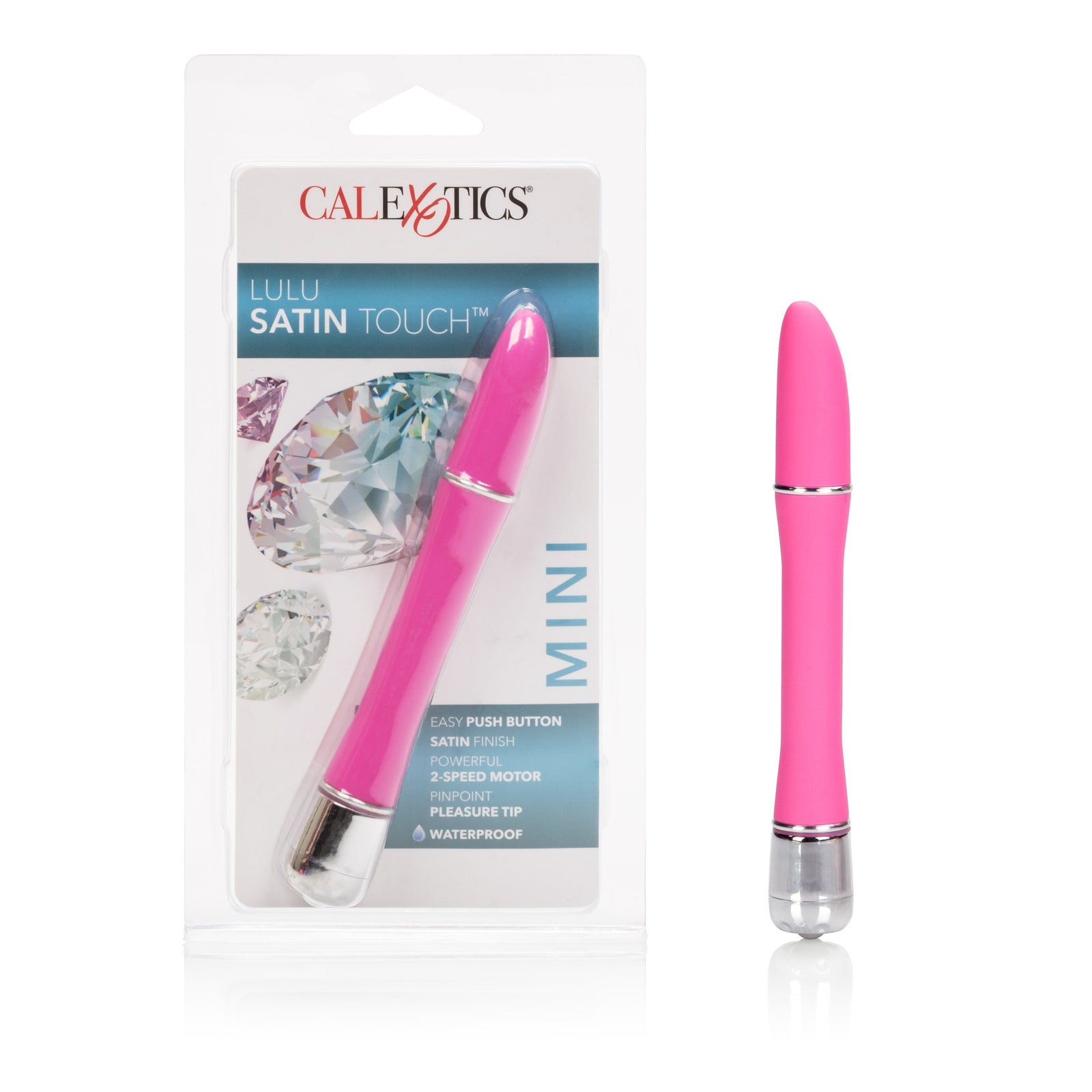 California Exotics - Lulu Satin Touch Mini Vibrator (Pink) - Non Realistic Dildo w/o suction cup (Vibration) Non Rechargeable Durio.sg