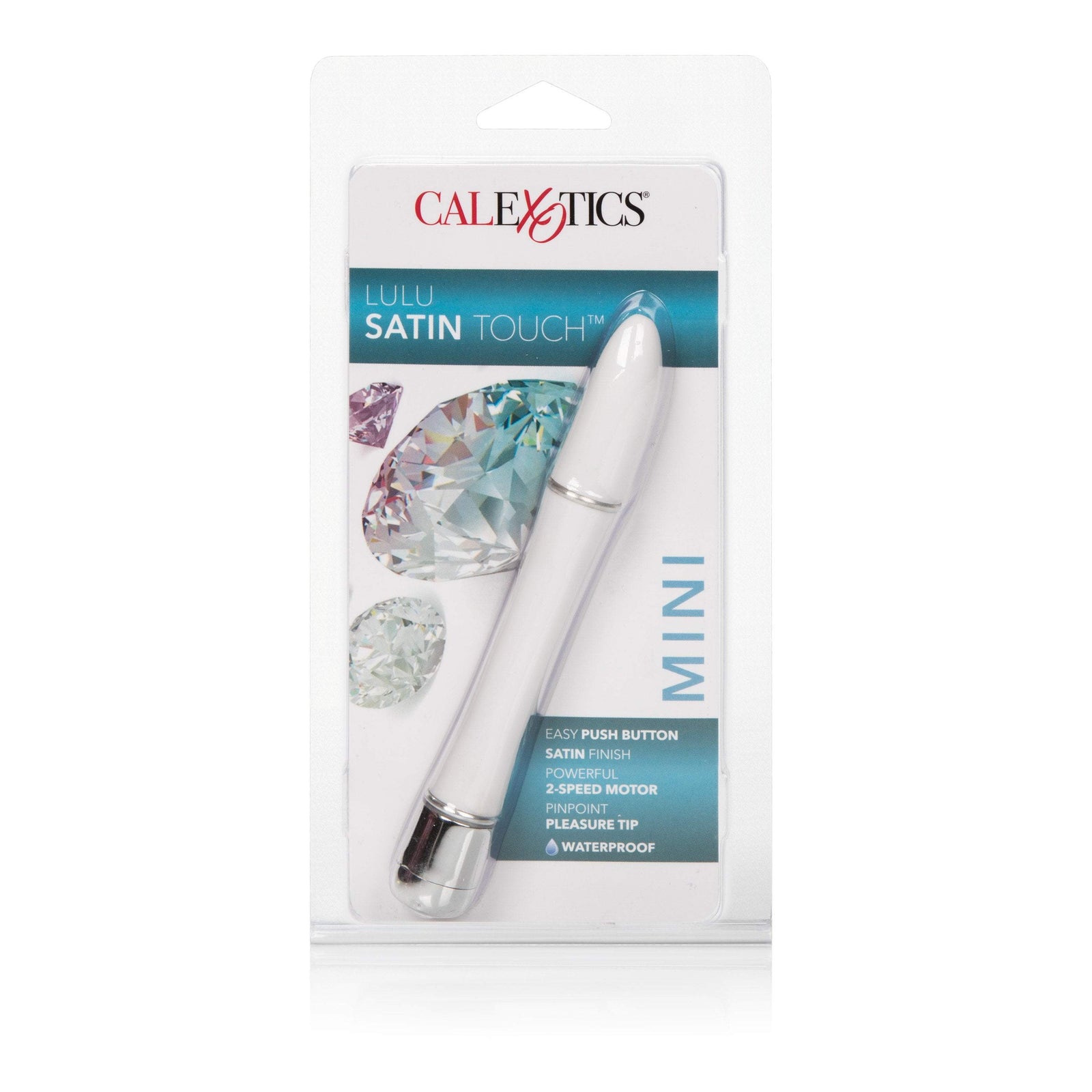 California Exotics - Lulu Satin Touch Mini Vibrator (White) - Non Realistic Dildo w/o suction cup (Vibration) Non Rechargeable Durio.sg