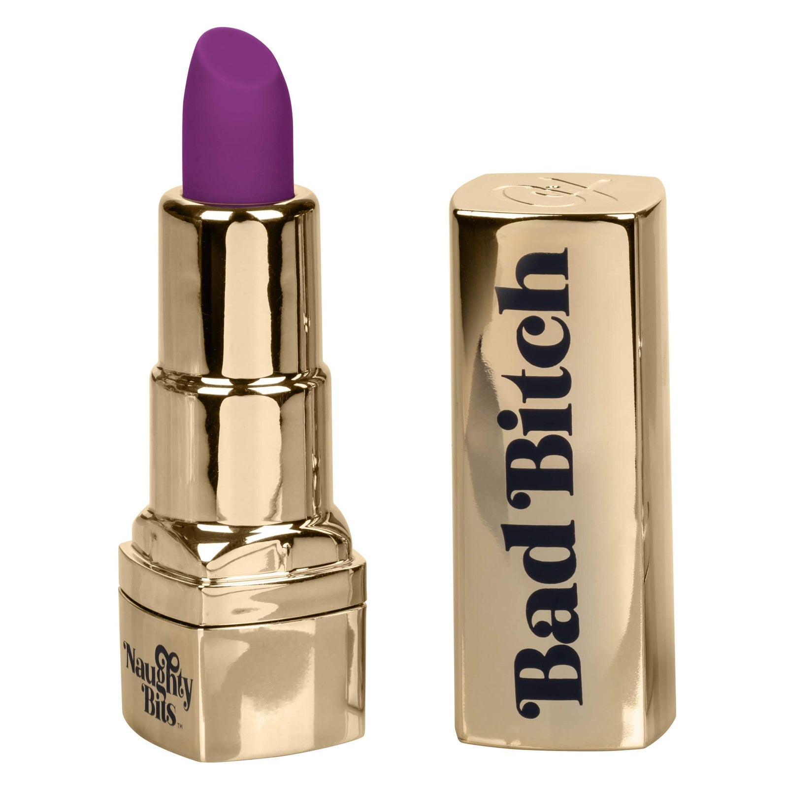 California Exotics - Naughty Bits Bad Bitch Discreet Lipstick Vibrator (Gold) - Discreet Toys Durio.sg