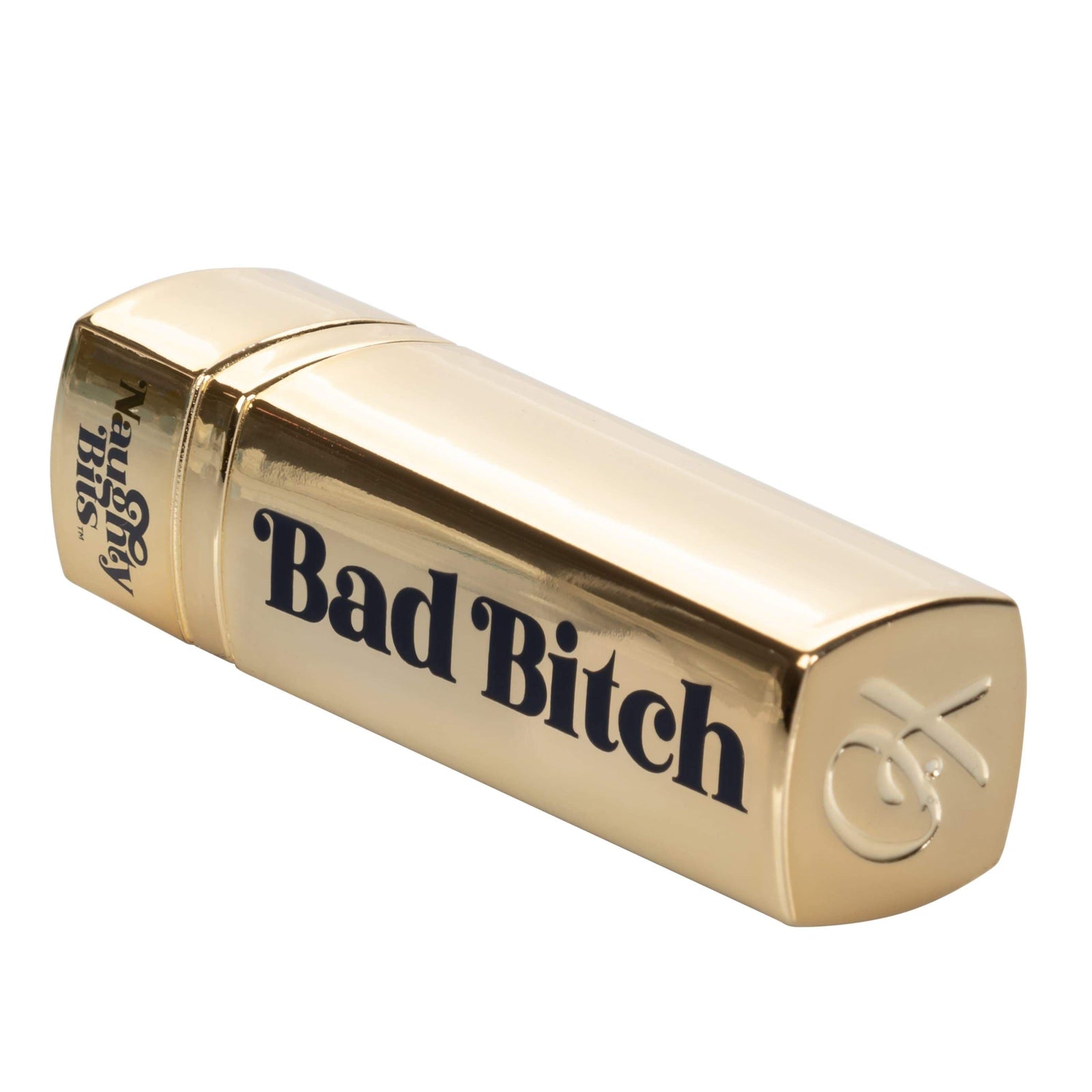 California Exotics - Naughty Bits Bad Bitch Discreet Lipstick Vibrator (Gold) - Discreet Toys Durio.sg