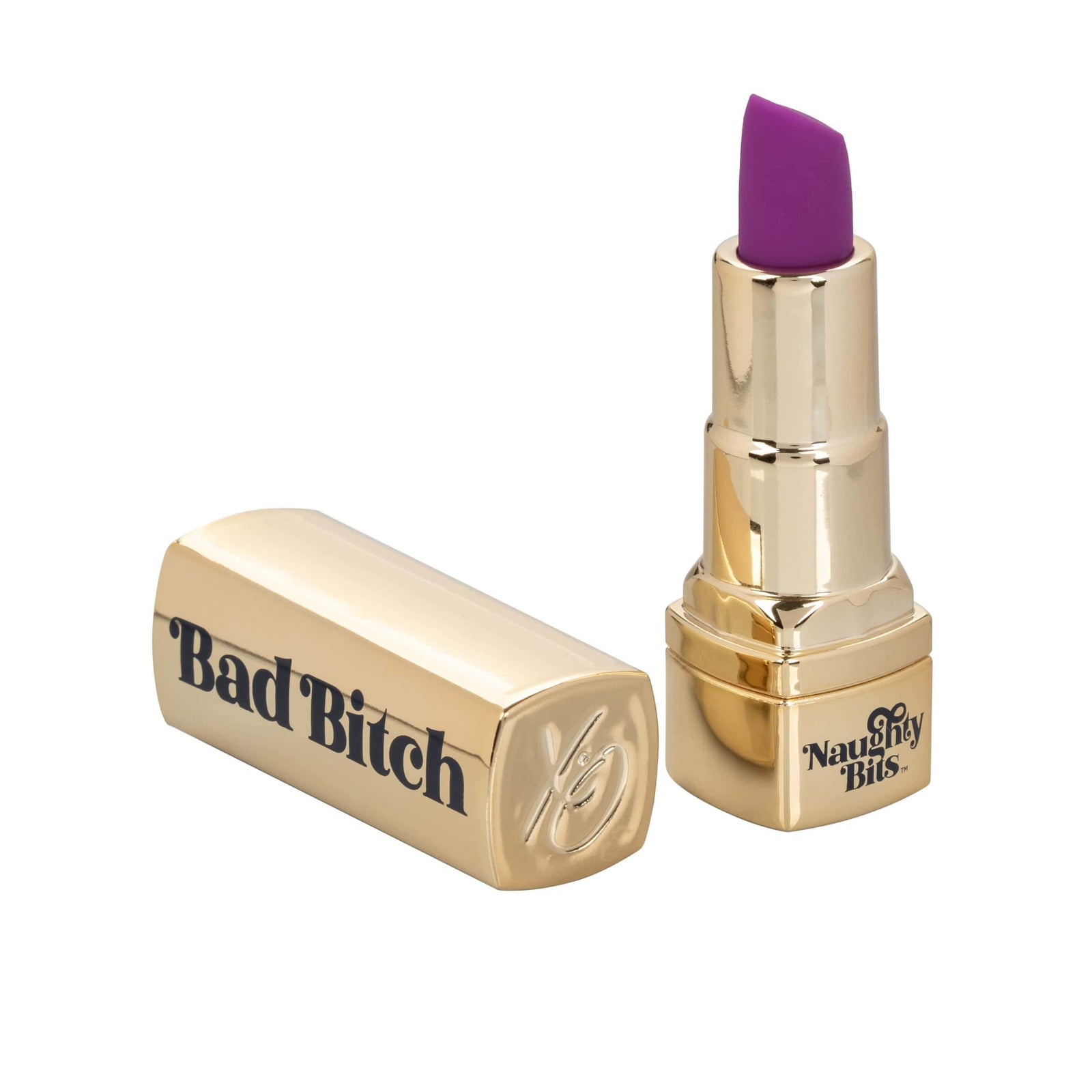 California Exotics - Naughty Bits Bad Bitch Discreet Lipstick Vibrator (Gold) - Discreet Toys Durio.sg