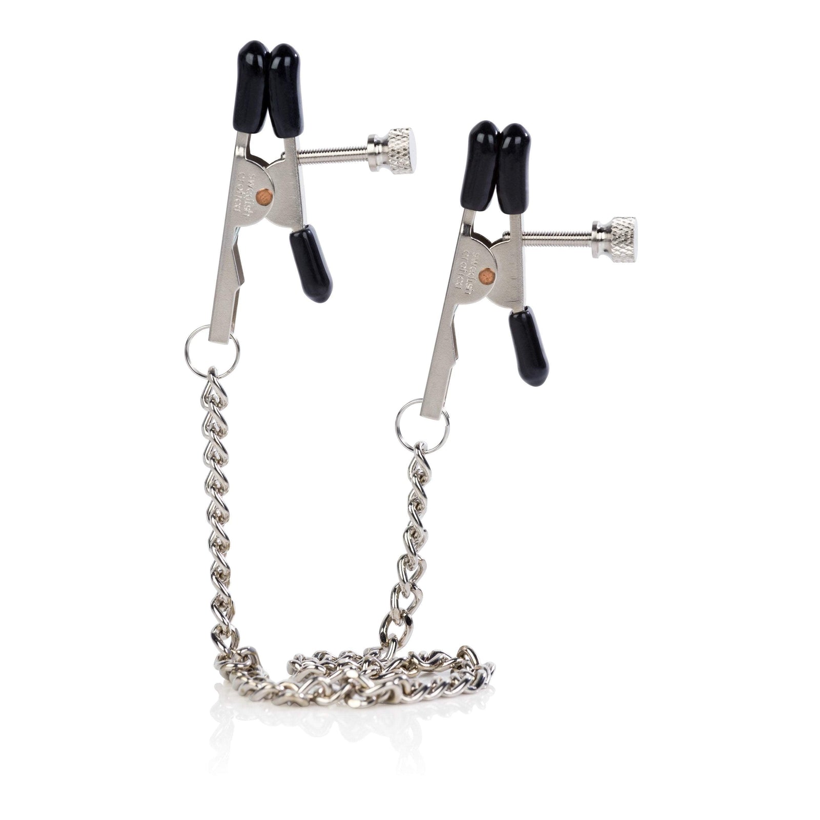 California Exotics - Nipple Play Bull Nose Nipple Clamps (Silver) - Nipple Clamps (Non Vibration) Durio.sg