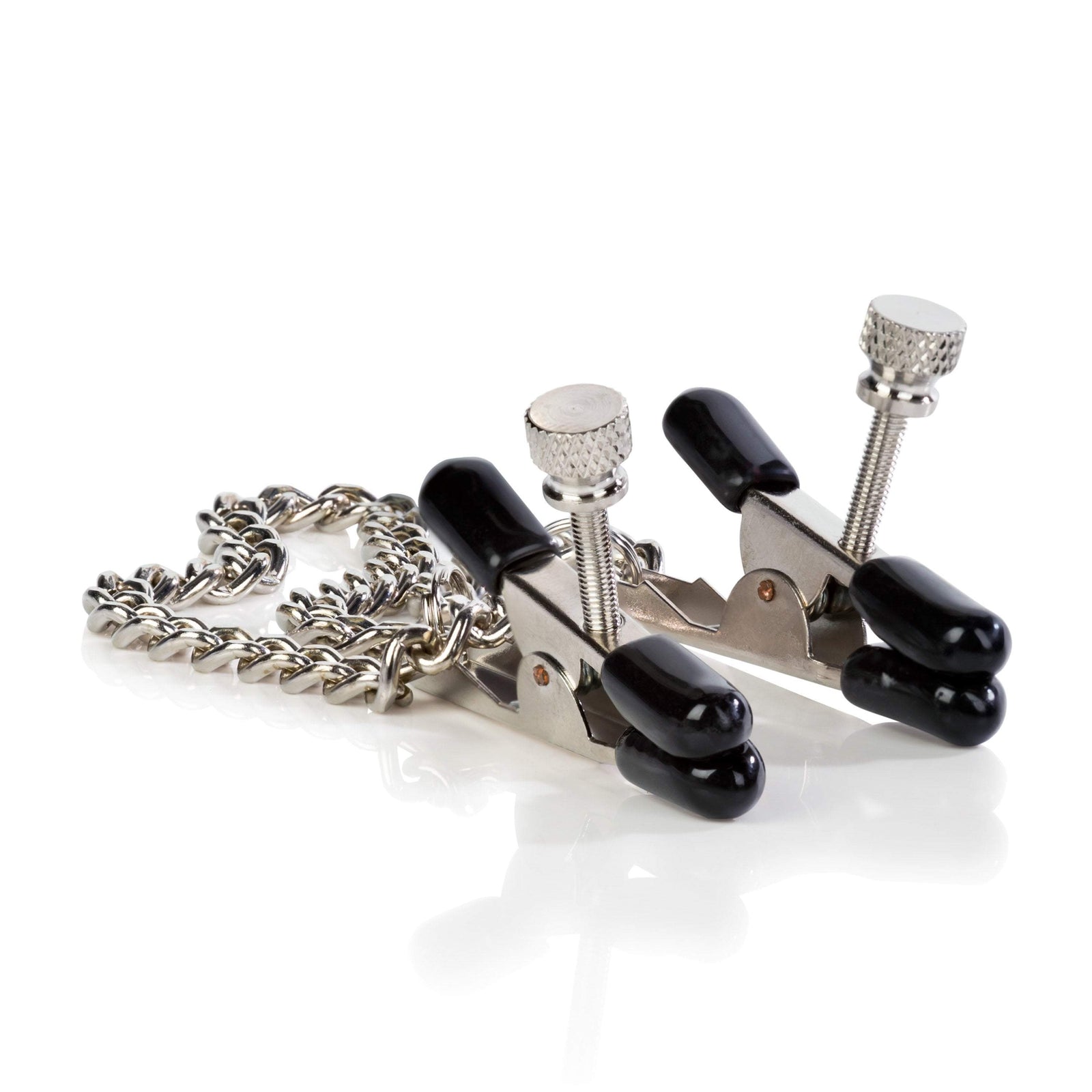 California Exotics - Nipple Play Bull Nose Nipple Clamps (Silver) - Nipple Clamps (Non Vibration) Durio.sg