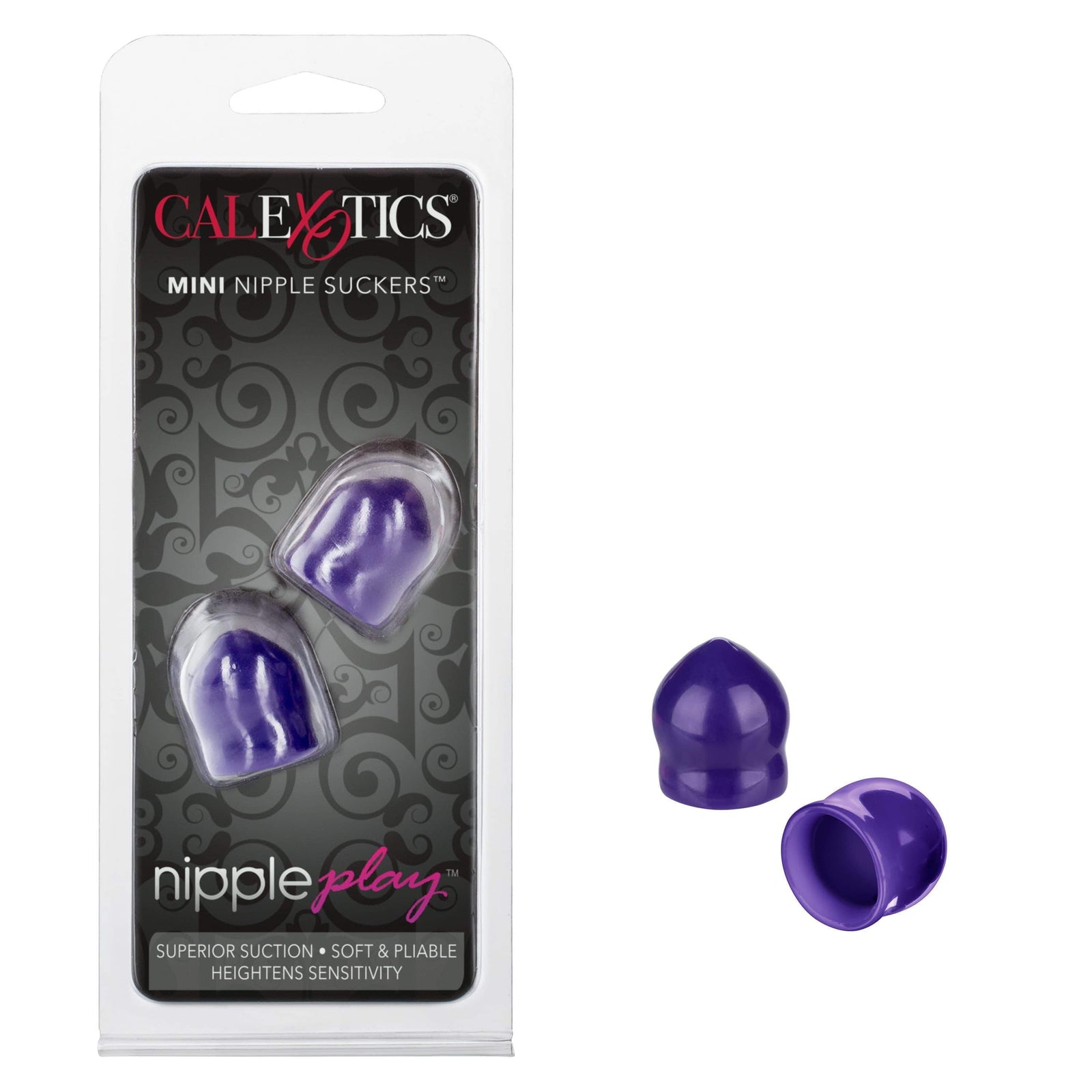 California Exotics - Nipple Play Mini Nipple Suckers (Purple) - Nipple Pumps (Non Vibration) Durio.sg
