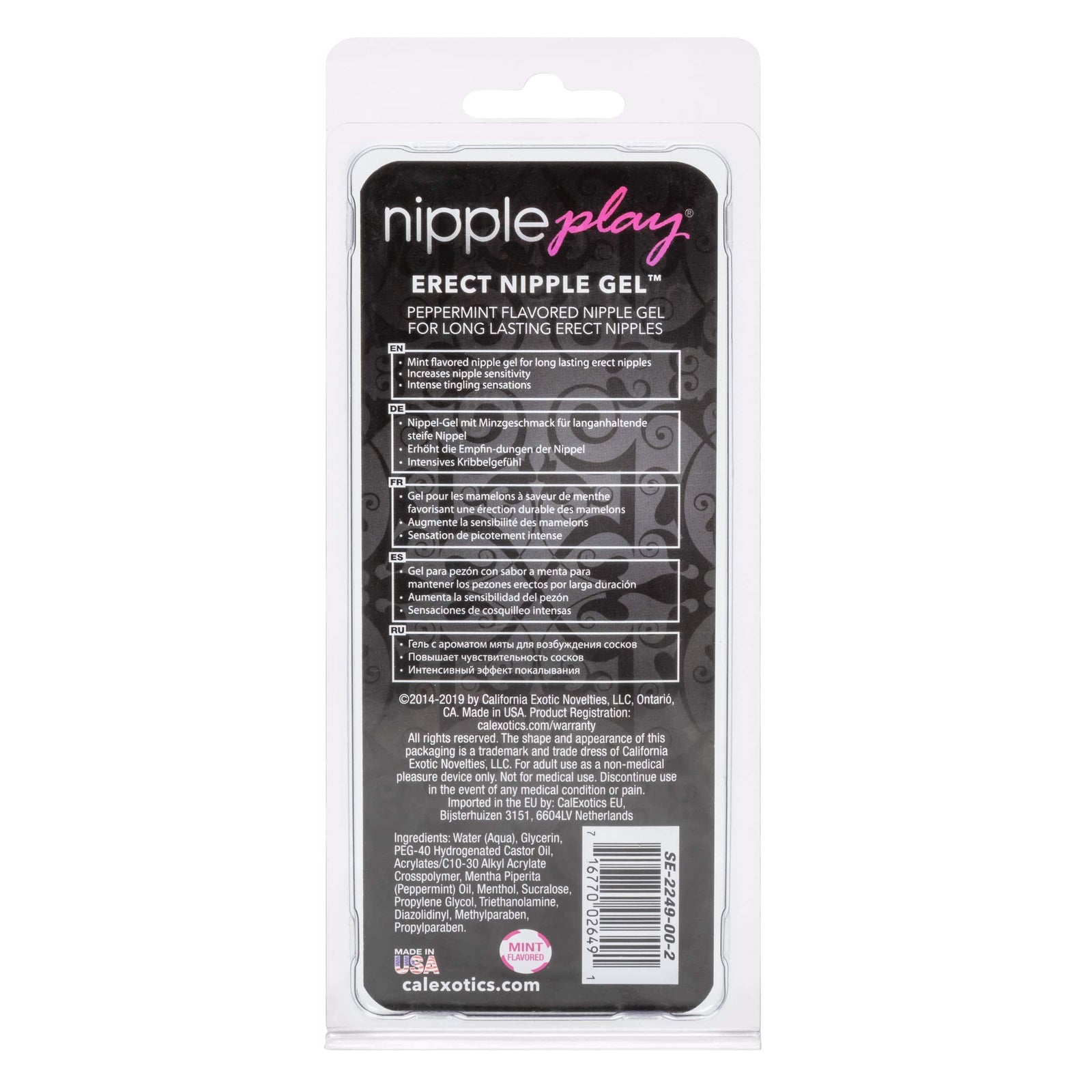 California Exotics - Nipple Play Mint Flavored Erect Nipple Arousal Gel 15ml - Arousal Gel Durio.sg
