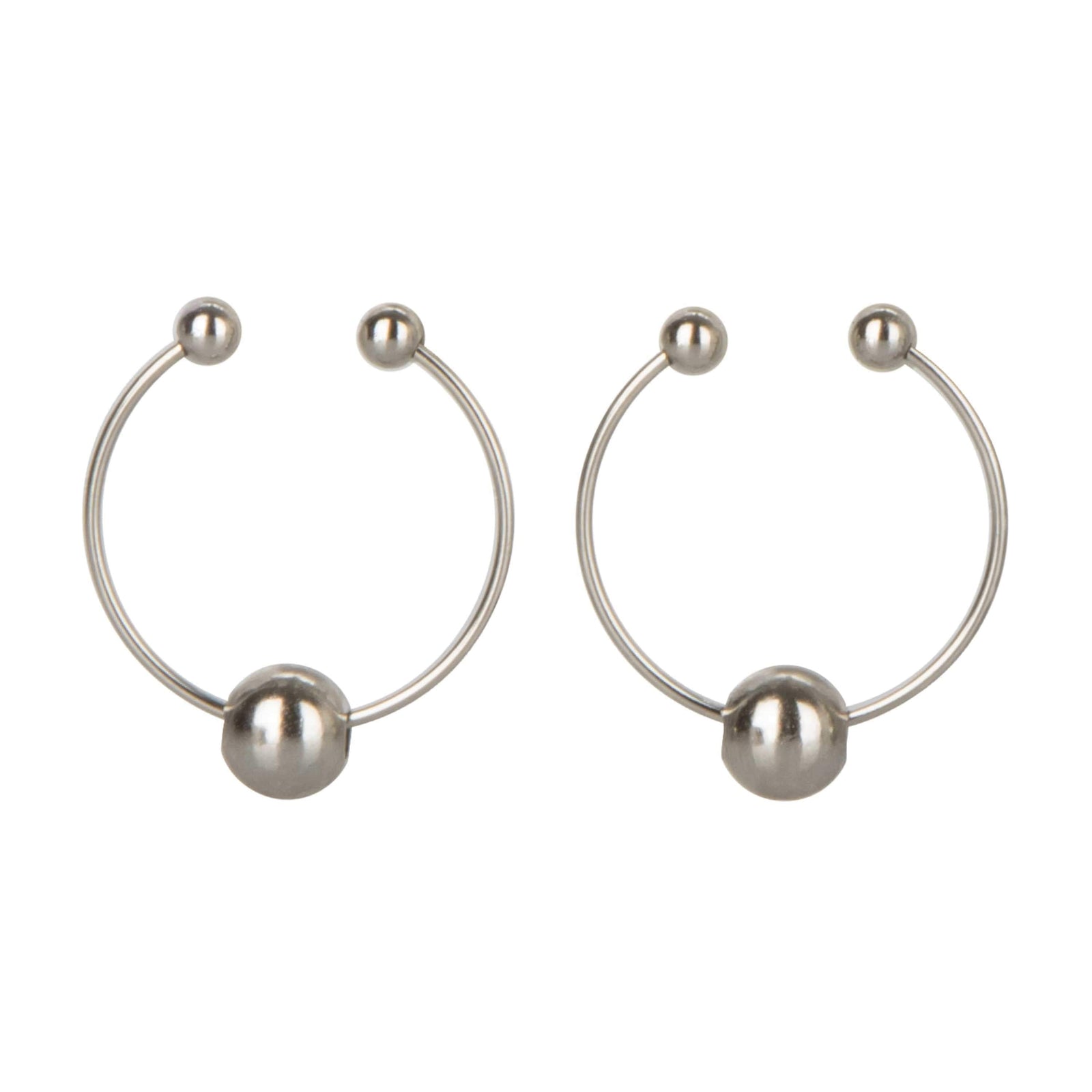 California Exotics - Nipple Play Nipple Jewelry Ring (Silver) - Nipple Clamps (Non Vibration) Durio.sg