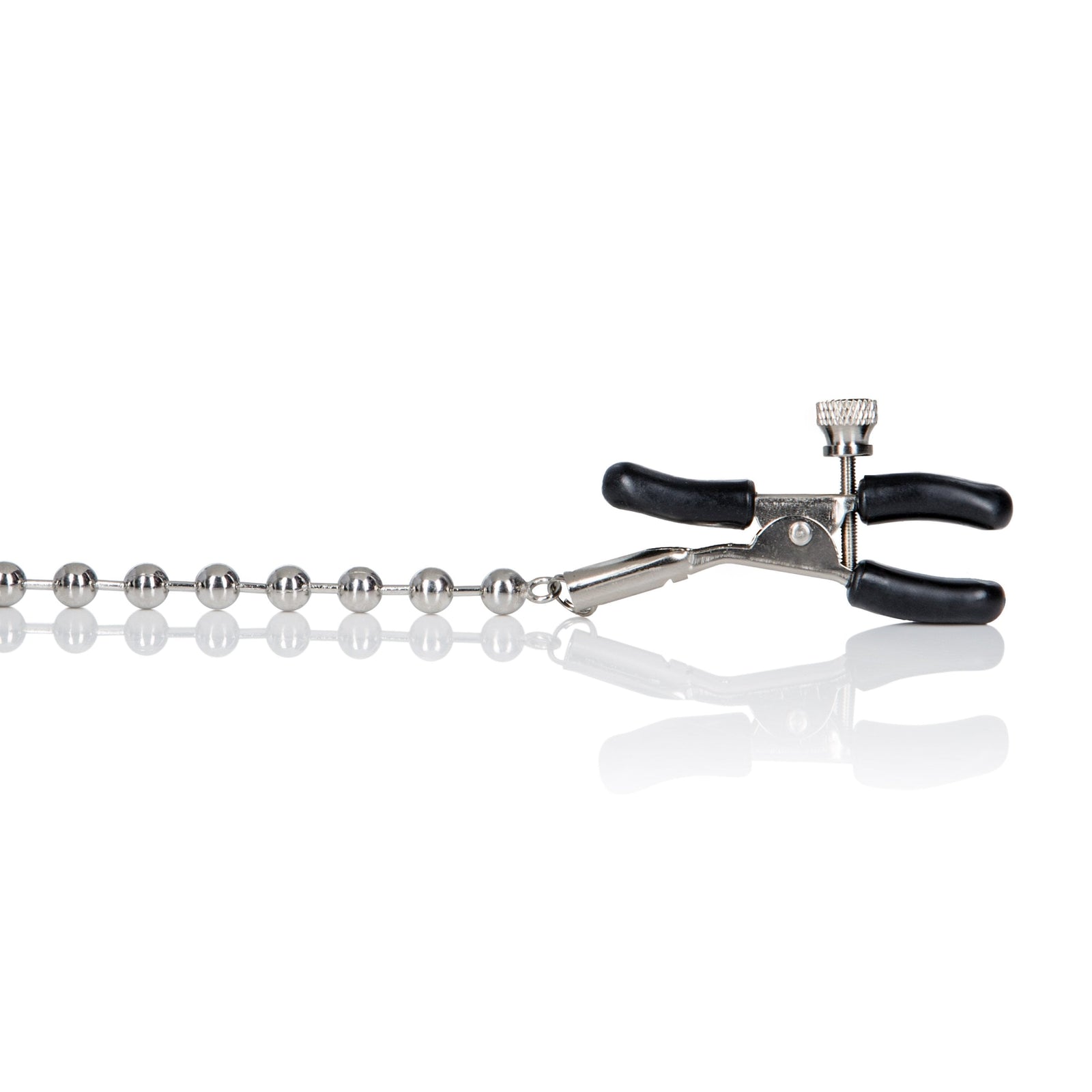 California Exotics - Nipple Play Silver Beaded Nipple Clamps (Silver) - Nipple Clamps (Non Vibration) Durio.sg