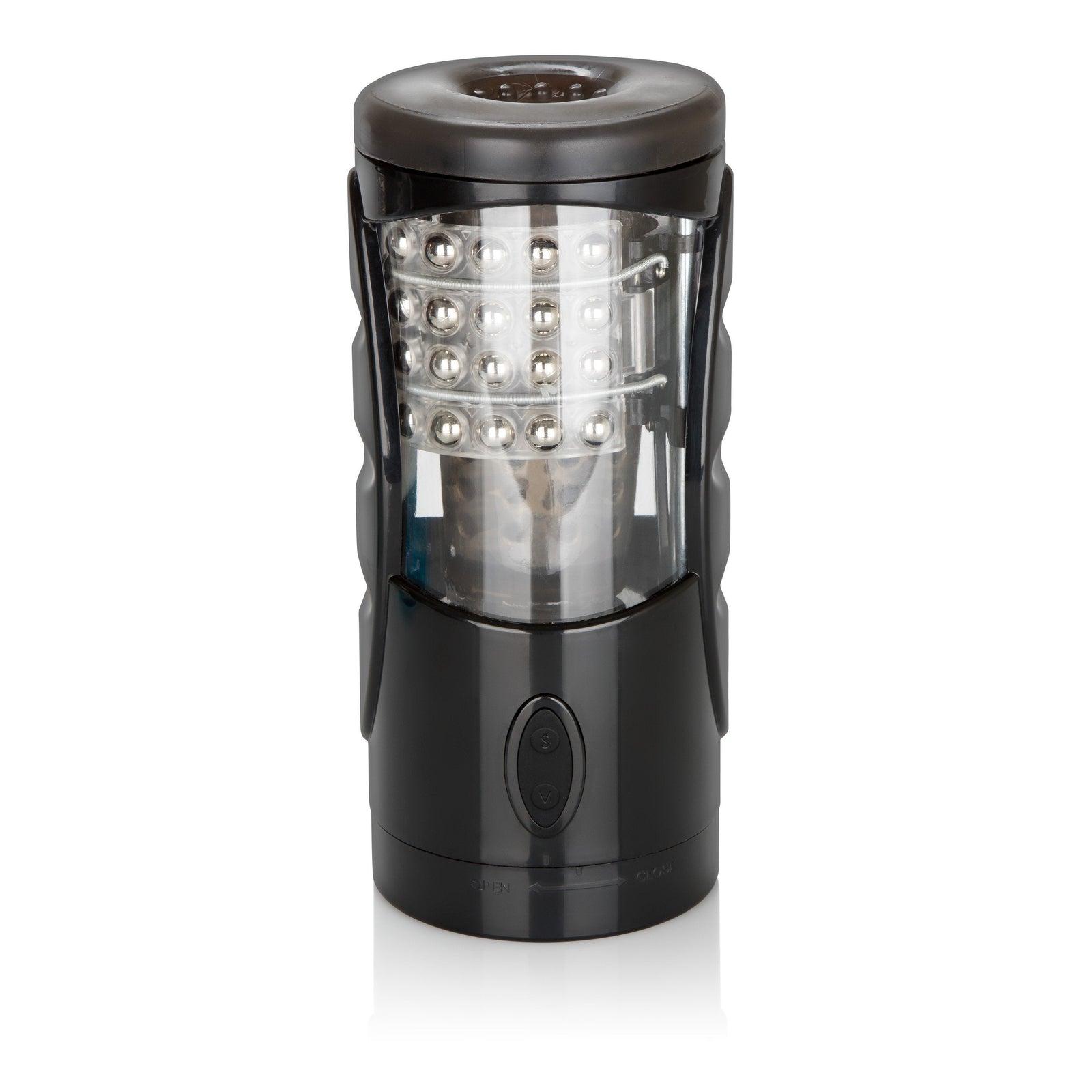 California Exotics - Optimum Power Ultimate Power Stroker Beaded Masturbator (Black) - Masturbator (Hands Free) Non Rechargeable Durio.sg