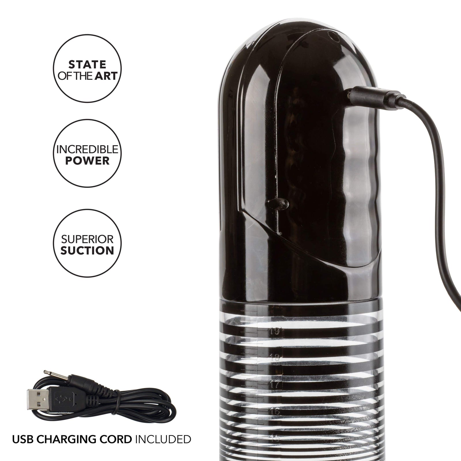 California Exotics - Optimum Series Advanced Automatic Smart Penis Pump (Clear) - Penis Pump (Vibration) Rechargeable Durio.sg