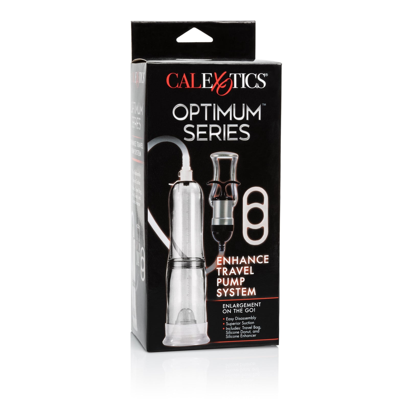 California Exotics - Optimum Series Enhance Travel Pump System (Clear) - Penis Pump (Non Vibration) Durio.sg
