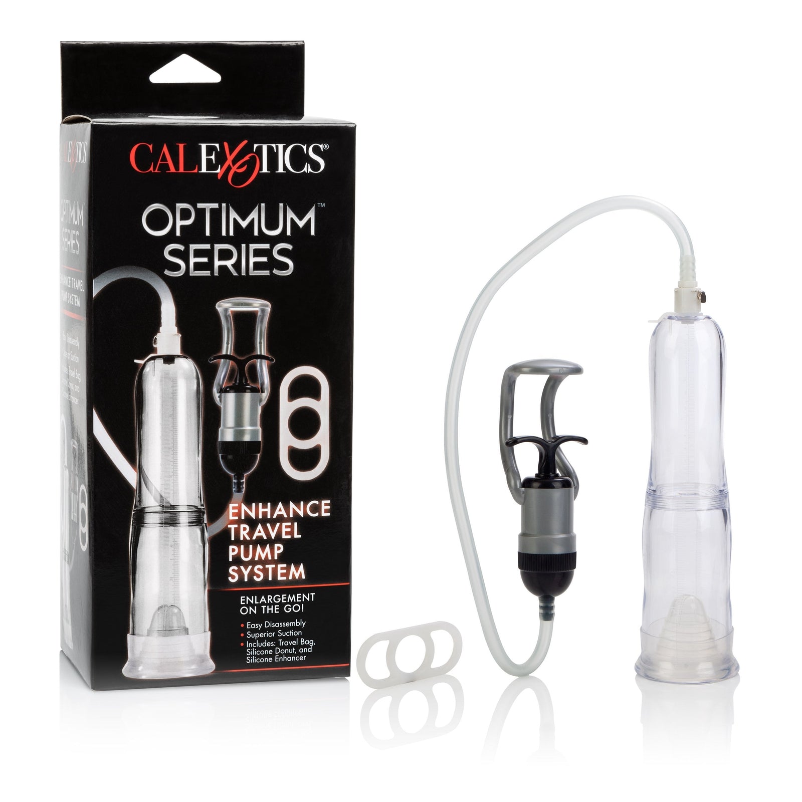 California Exotics - Optimum Series Enhance Travel Pump System (Clear) - Penis Pump (Non Vibration) Durio.sg
