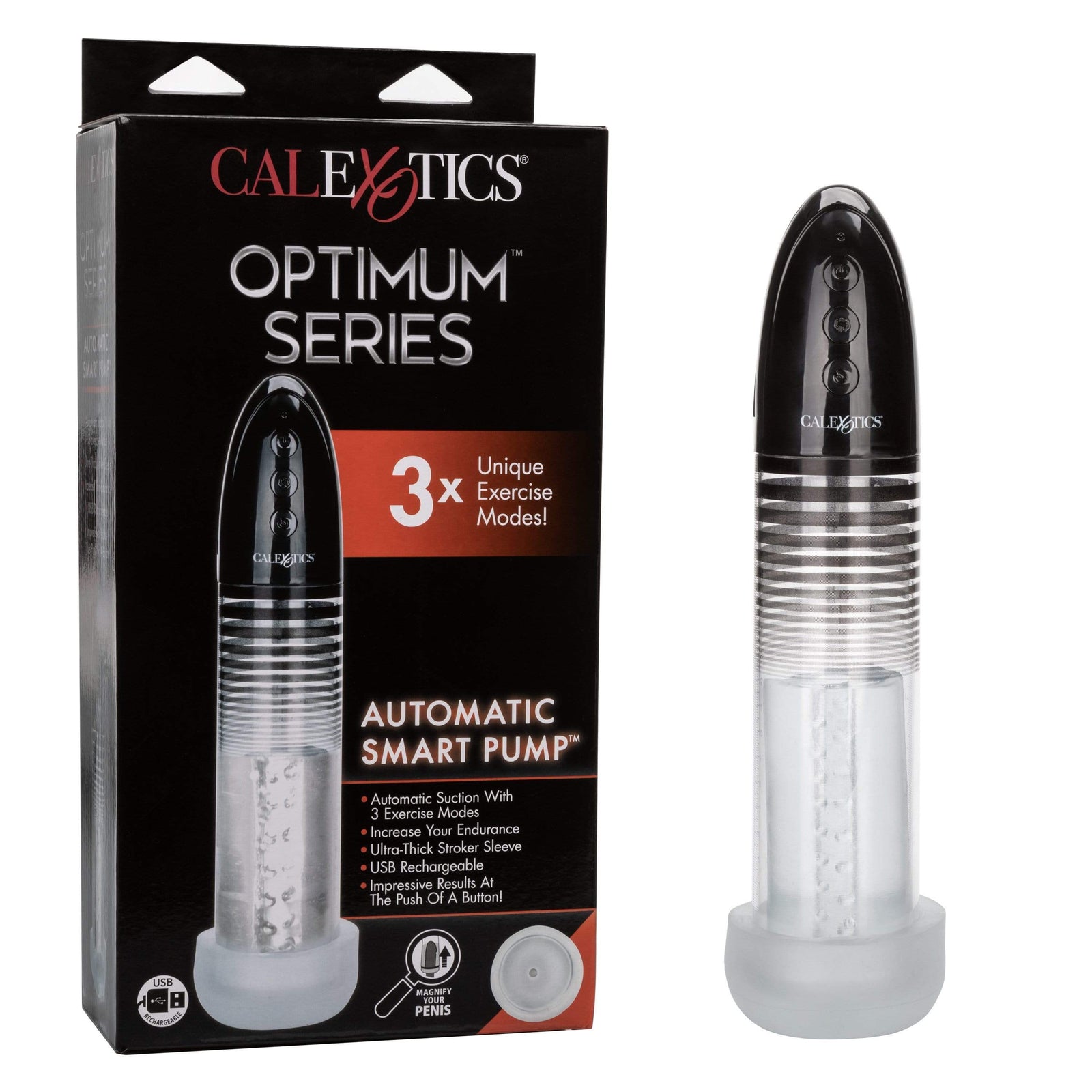 California Exotics - Optimum Series Executive Automatic Smart Pump (Black) - Penis Pump (Vibration) Rechargeable Durio.sg