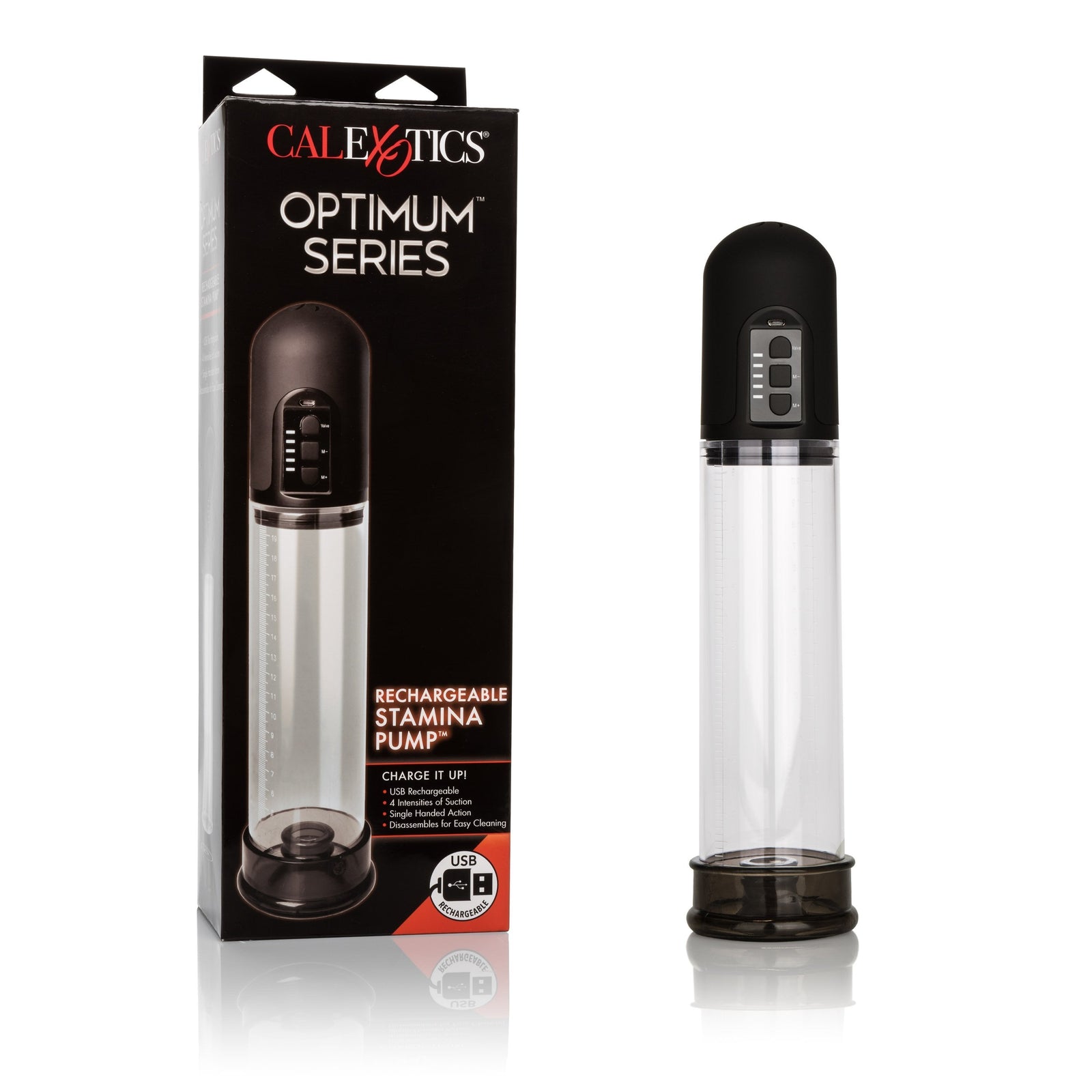 California Exotics - Optimum Series Rechargeable Stamina Penis Pump (Clear) - Penis Pump (Vibration) Rechargeable Durio.sg