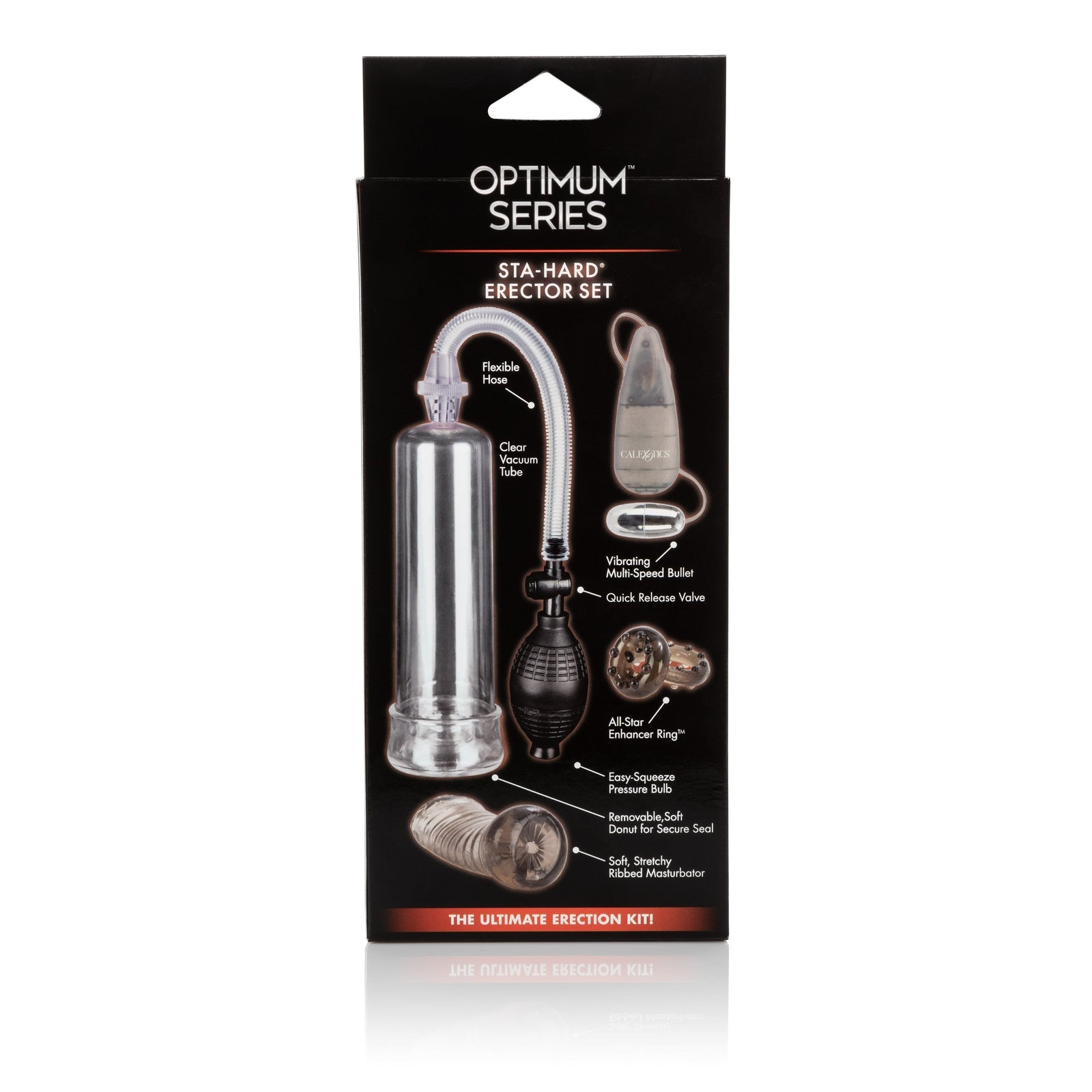 California Exotics - Optimum Series Sta-Hard Erector Set (Clear) - Penis Pump (Vibration) Non Rechargeable Durio.sg