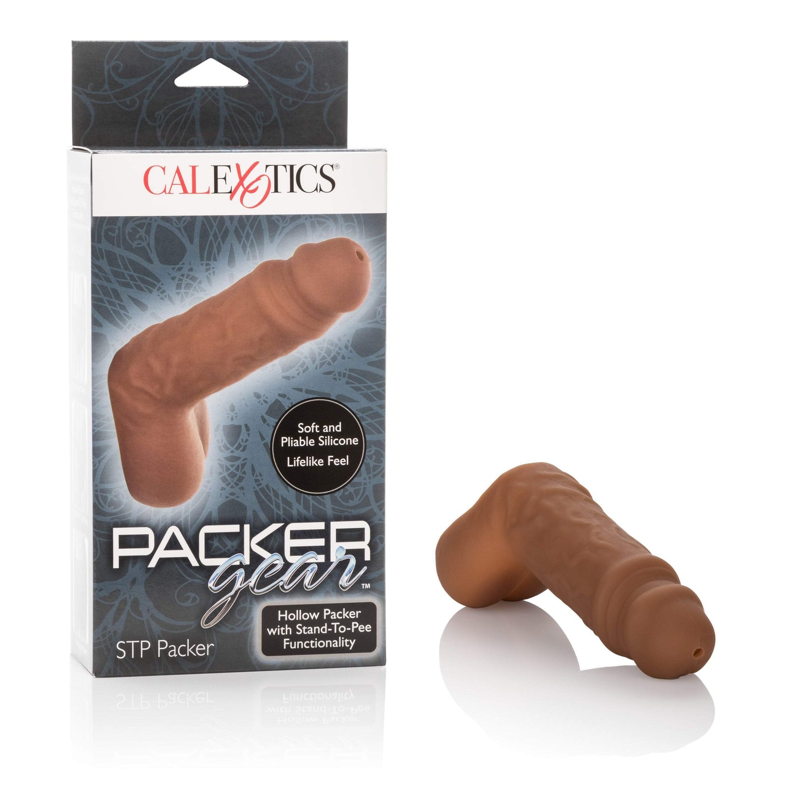 California Exotics - Packer Gear STP Hollow Packer (Brown) - Strap On with Hollow Dildo for Male (Non Vibration) Durio.sg