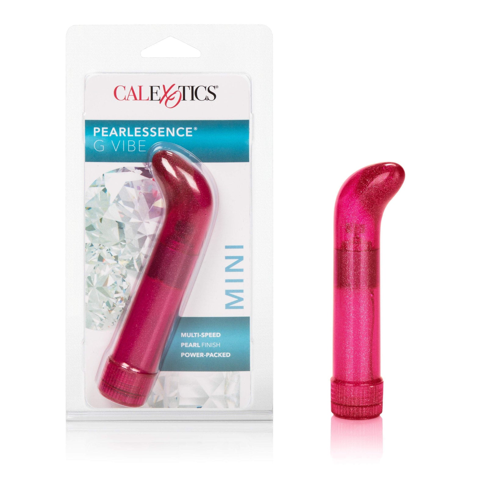 California Exotics - Pearlessence G Spot Vibrator (Pink) - G Spot Dildo (Vibration) Non Rechargeable Durio.sg