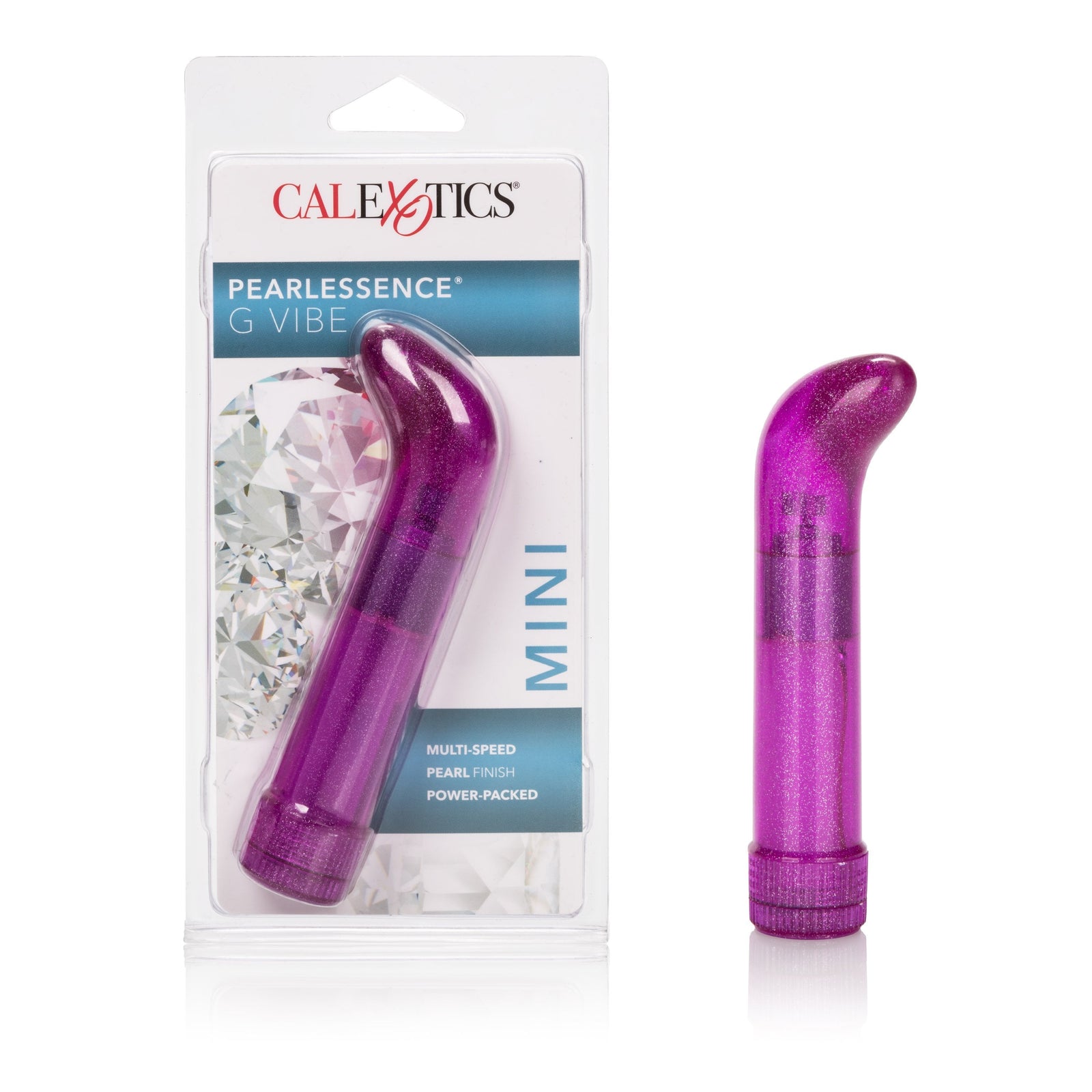 California Exotics - Pearlessence G Vibe Mini Vibrator (Purple) - G Spot Dildo (Vibration) Non Rechargeable Durio.sg