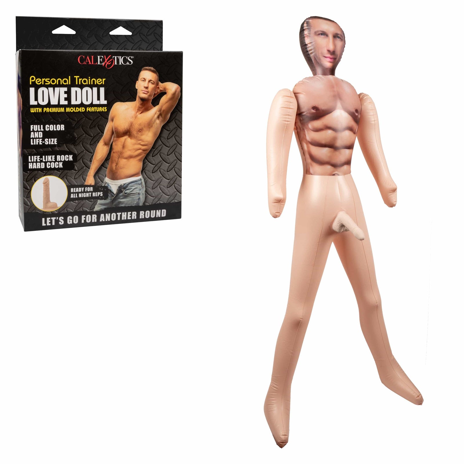 California Exotics - Personal Trainer Inflatable Love Doll Masturbator Dildo 5.5" (Beige) - Doll Durio.sg