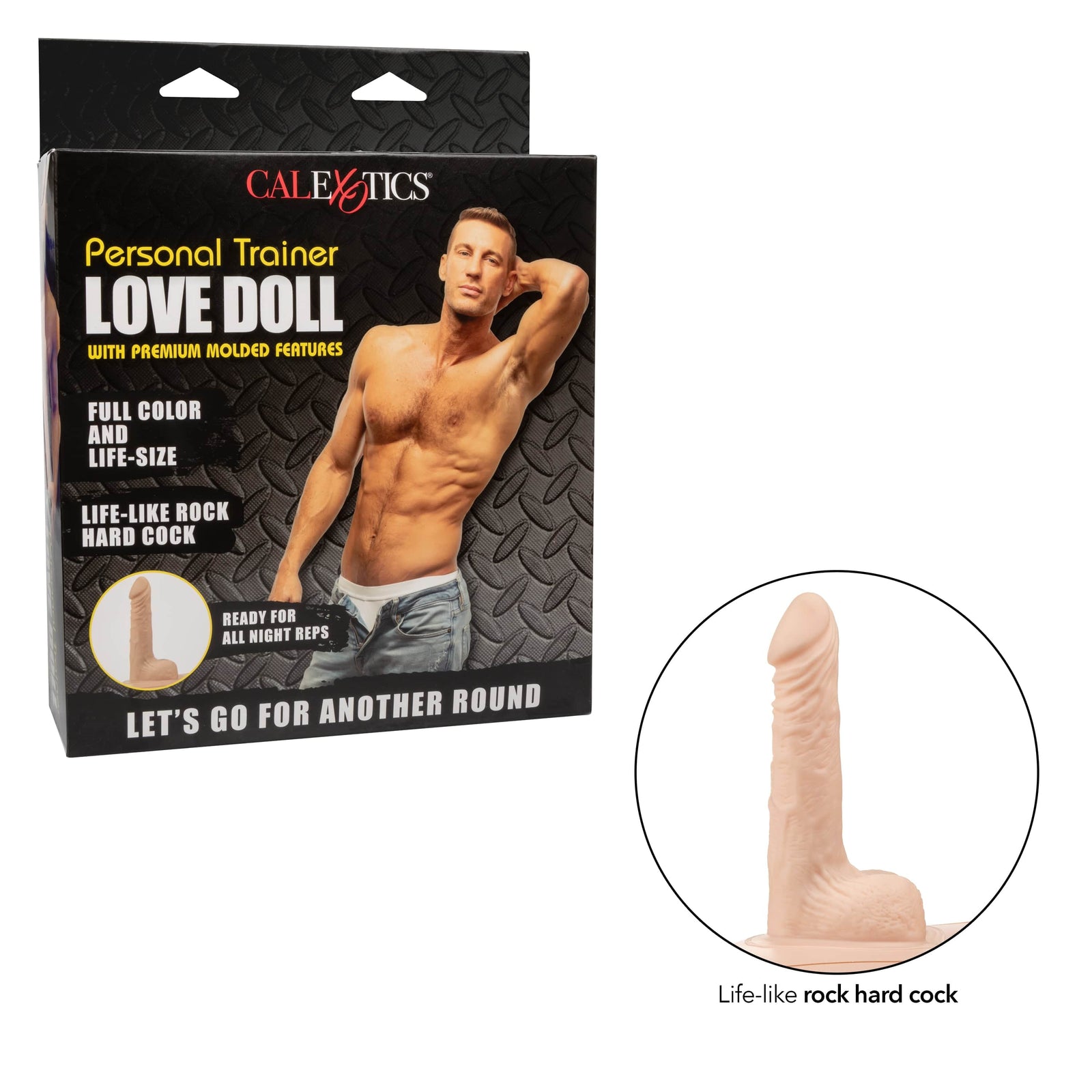 California Exotics - Personal Trainer Inflatable Love Doll Masturbator Dildo 5.5" (Beige) - Doll Durio.sg
