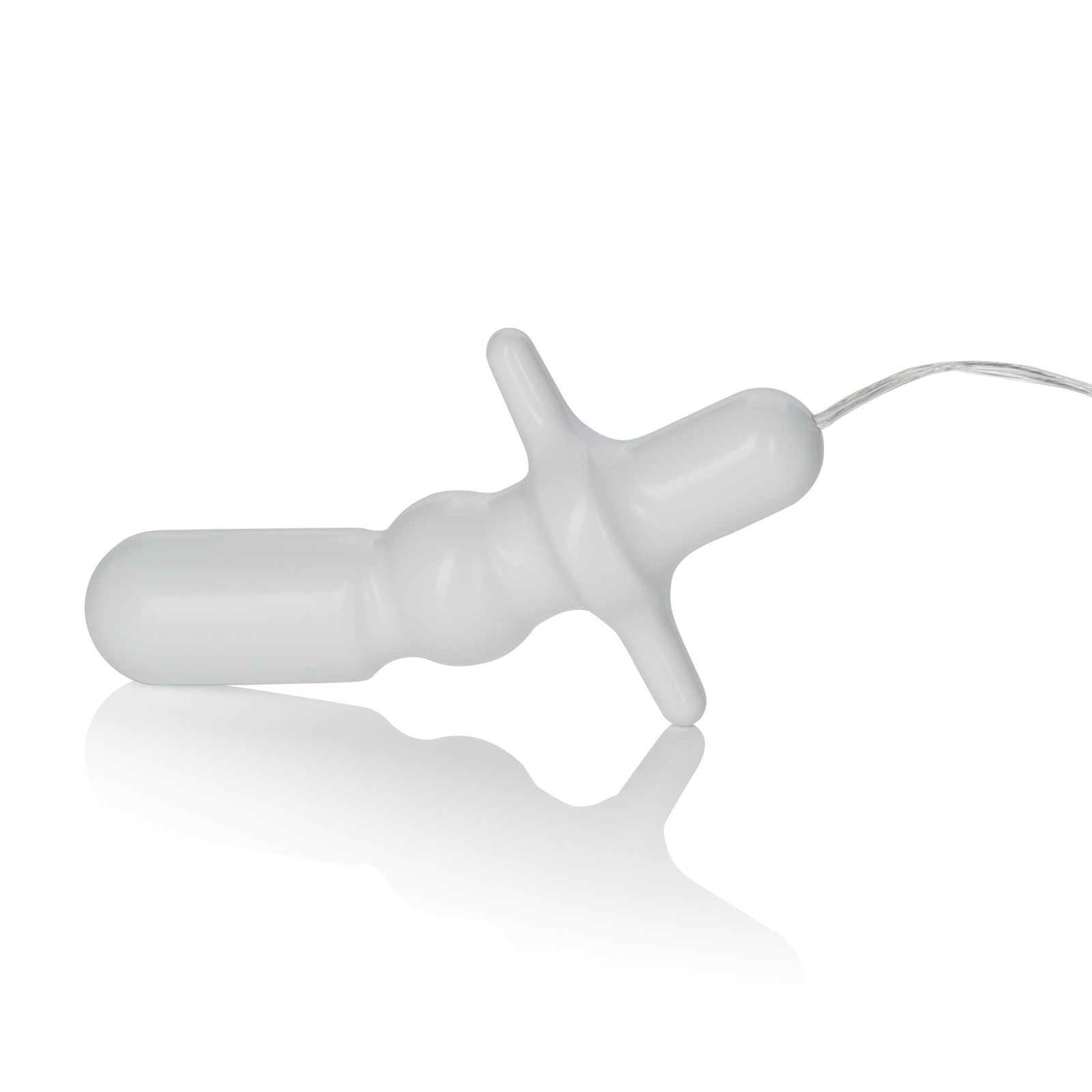 California Exotics - Pocket Exotics Vibrating Anal T Vibrator (White) - Remote Control Anal Plug (Vibration) Non Rechargeable Durio.sg