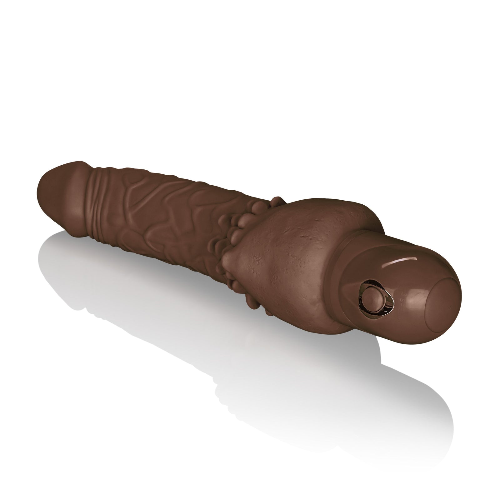 California Exotics - Power Stud Cliterrific Vibrator (Brown) - Realistic Dildo w/o suction cup (Vibration) Non Rechargeable Durio.sg