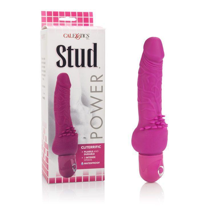 California Exotics - Power Stud Cliterrific Vibrator (Pink) - G Spot Dildo (Vibration) Non Rechargeable Durio.sg