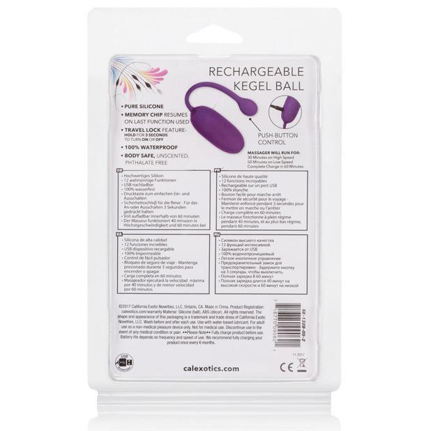 California Exotics - Rechargeable Kegel Ball Starter (Purple) - Kegel Balls (Vibration) Rechargeable Durio.sg
