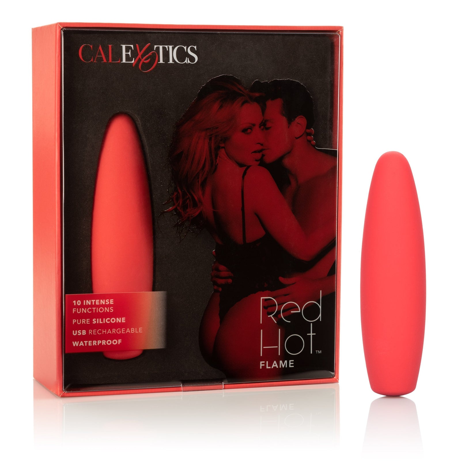California Exotics - Red Hot Flame Rechargeable Bullet Vibrator (Red) - Bullet (Vibration) Rechargeable Durio.sg