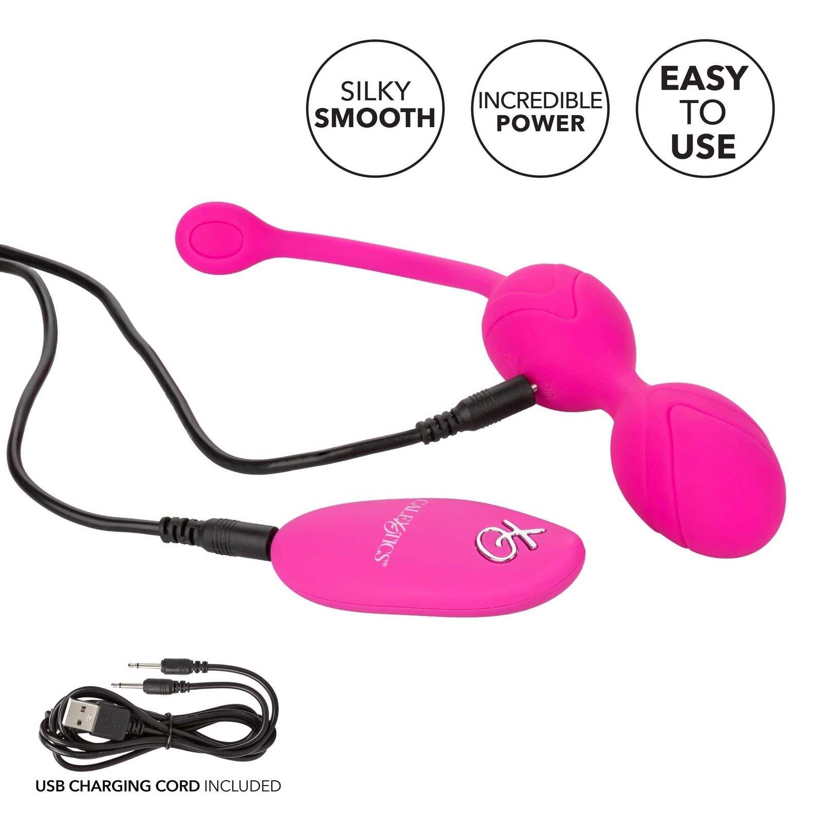 California Exotics - Remote Dual Motor Kegel System (Pink) - Kegel Balls (Vibration) Rechargeable Durio.sg