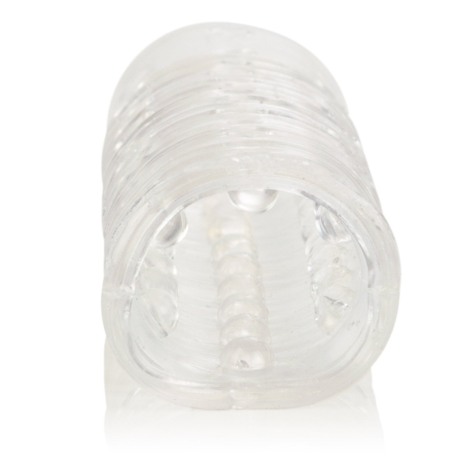 California Exotics - Reversible Textured Cock Sleeve (Clear) - Cock Sleeves (Non Vibration) Durio.sg