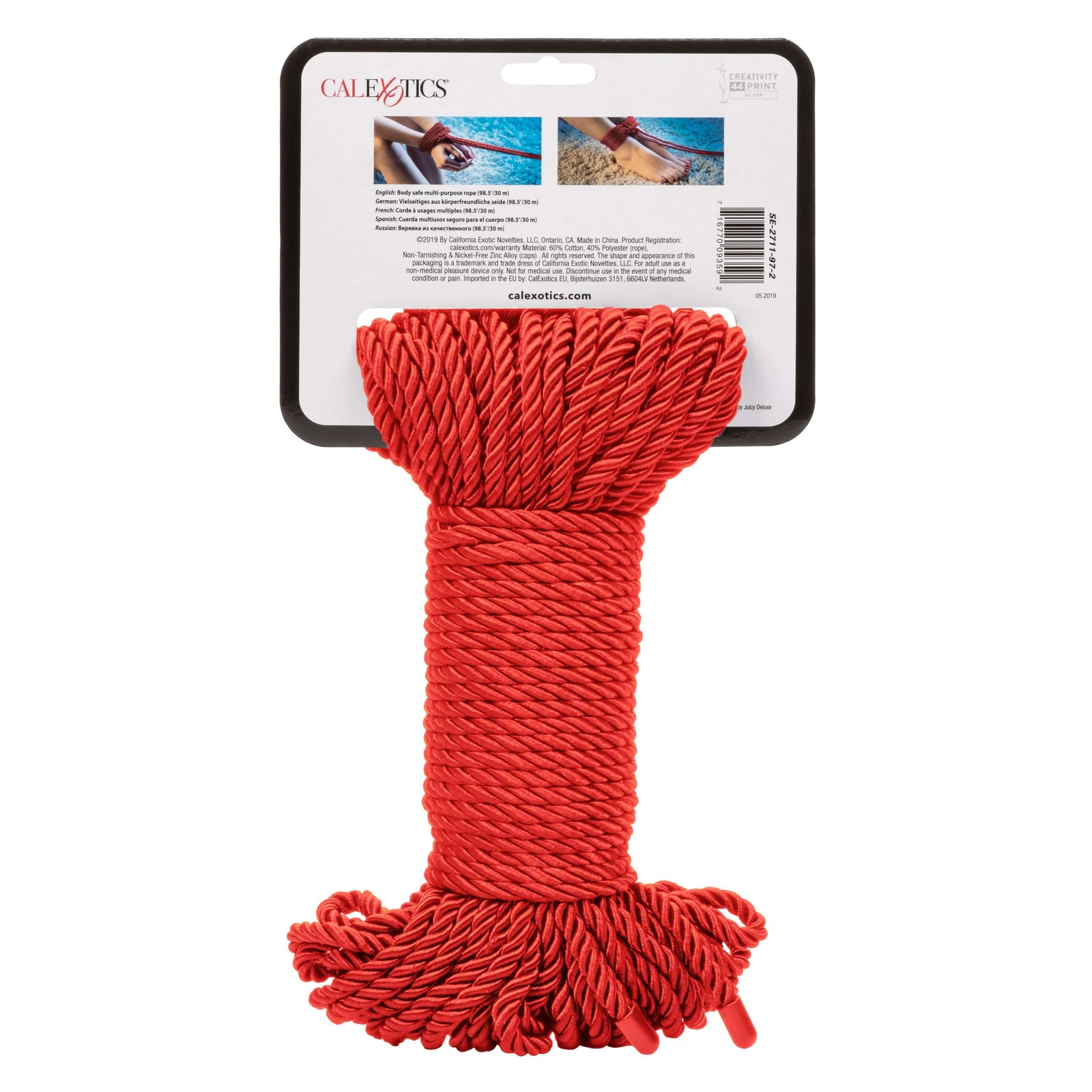 California Exotics - Scandal BDSM Rope 30m (Red) - Rope Durio.sg