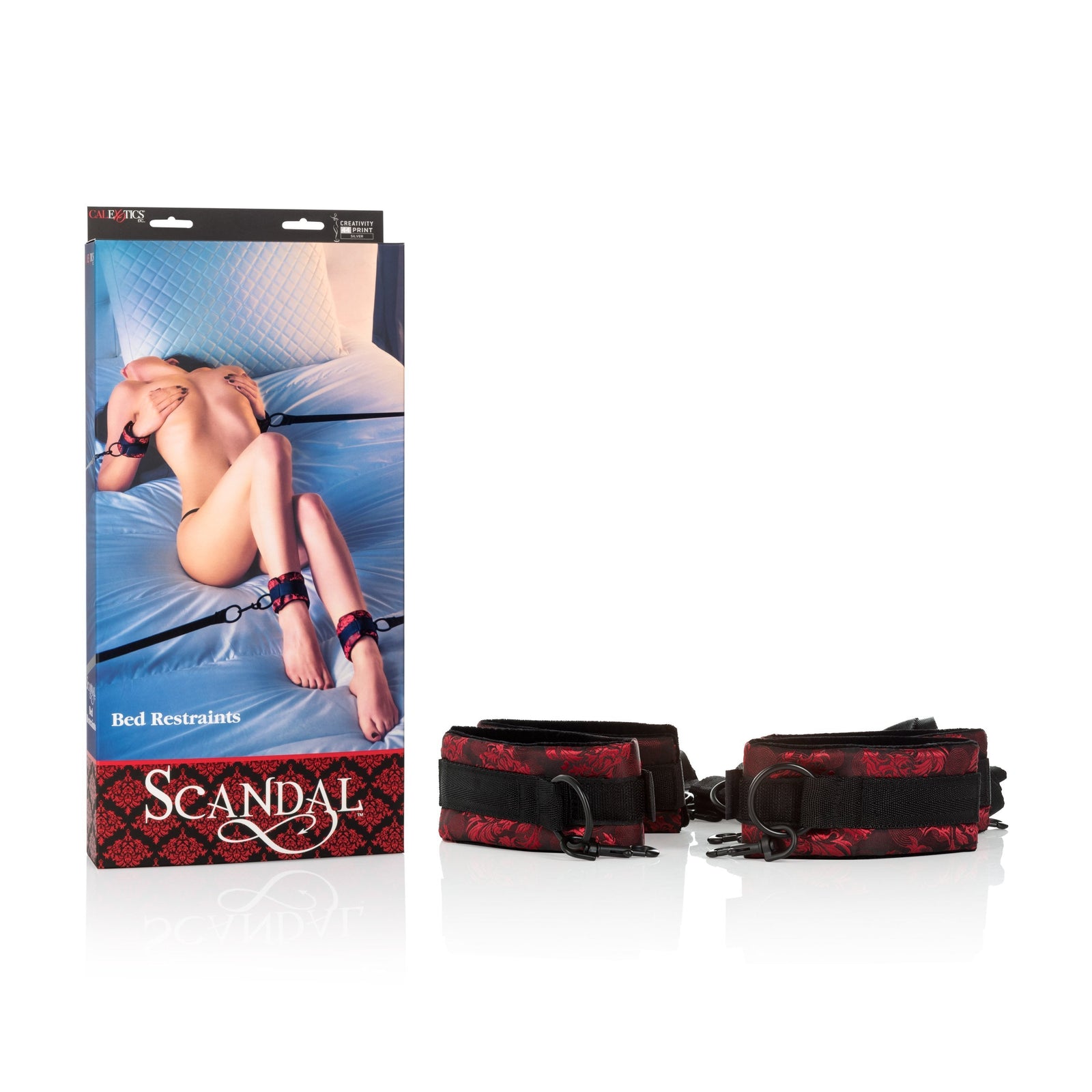 California Exotics - Scandal Bed Restraints (Red) - Bed Restraint Durio.sg