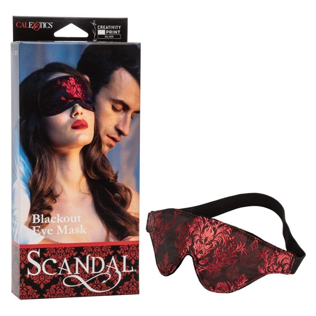 California Exotics - Scandal Blackout Eye Mask (Red) - Mask (Blind) Durio.sg