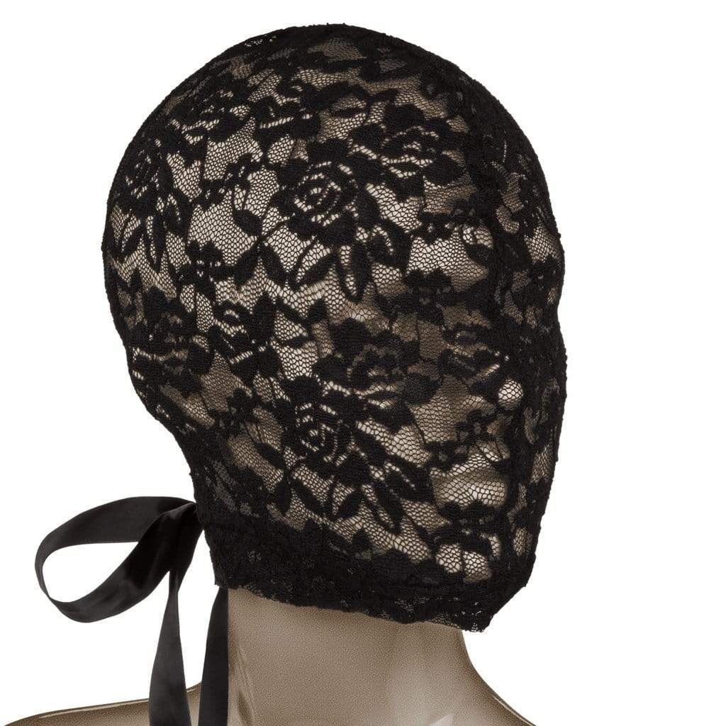 California Exotics - Scandal Corset Lace Hood (Black) - Mask (Non blinded) Durio.sg
