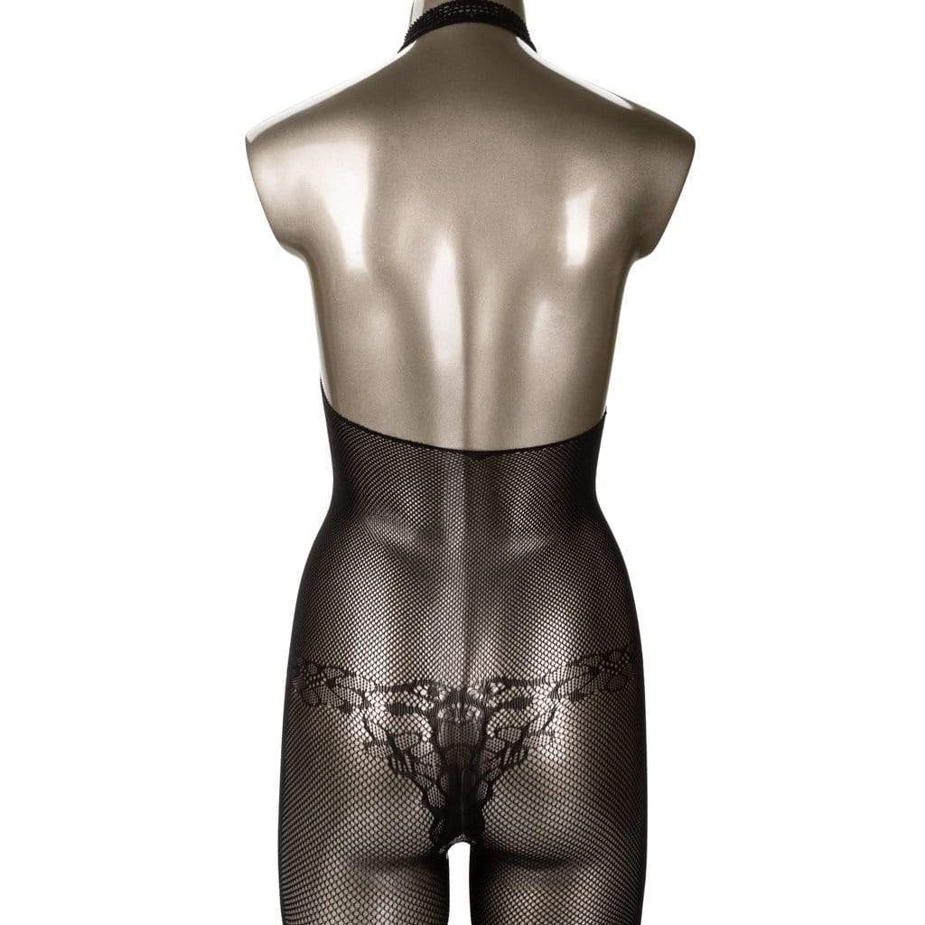 California Exotics - Scandal Halter Lace Body Suit Costume O/S (Black) - Costumes Durio.sg