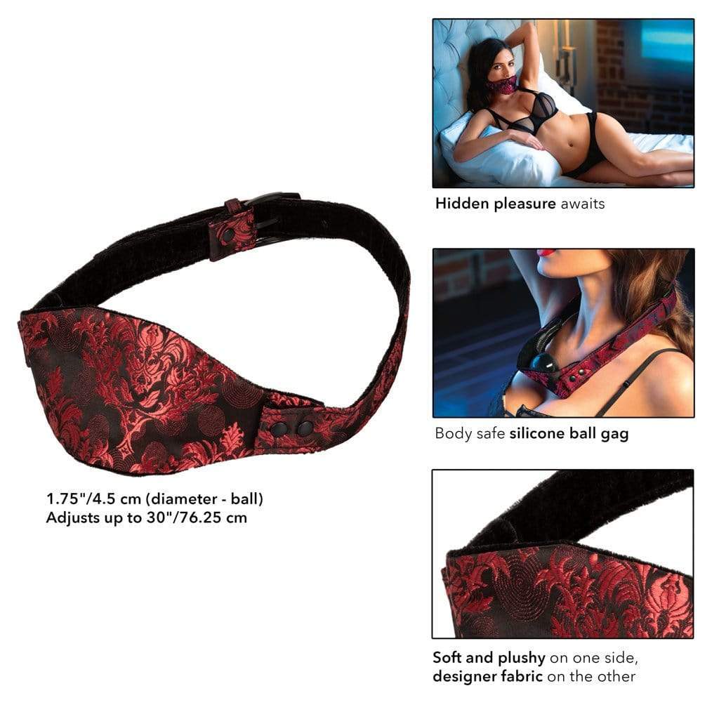 California Exotics - Scandal Hidden Pleasure Ball Gag (Red) - Ball Gag Durio.sg