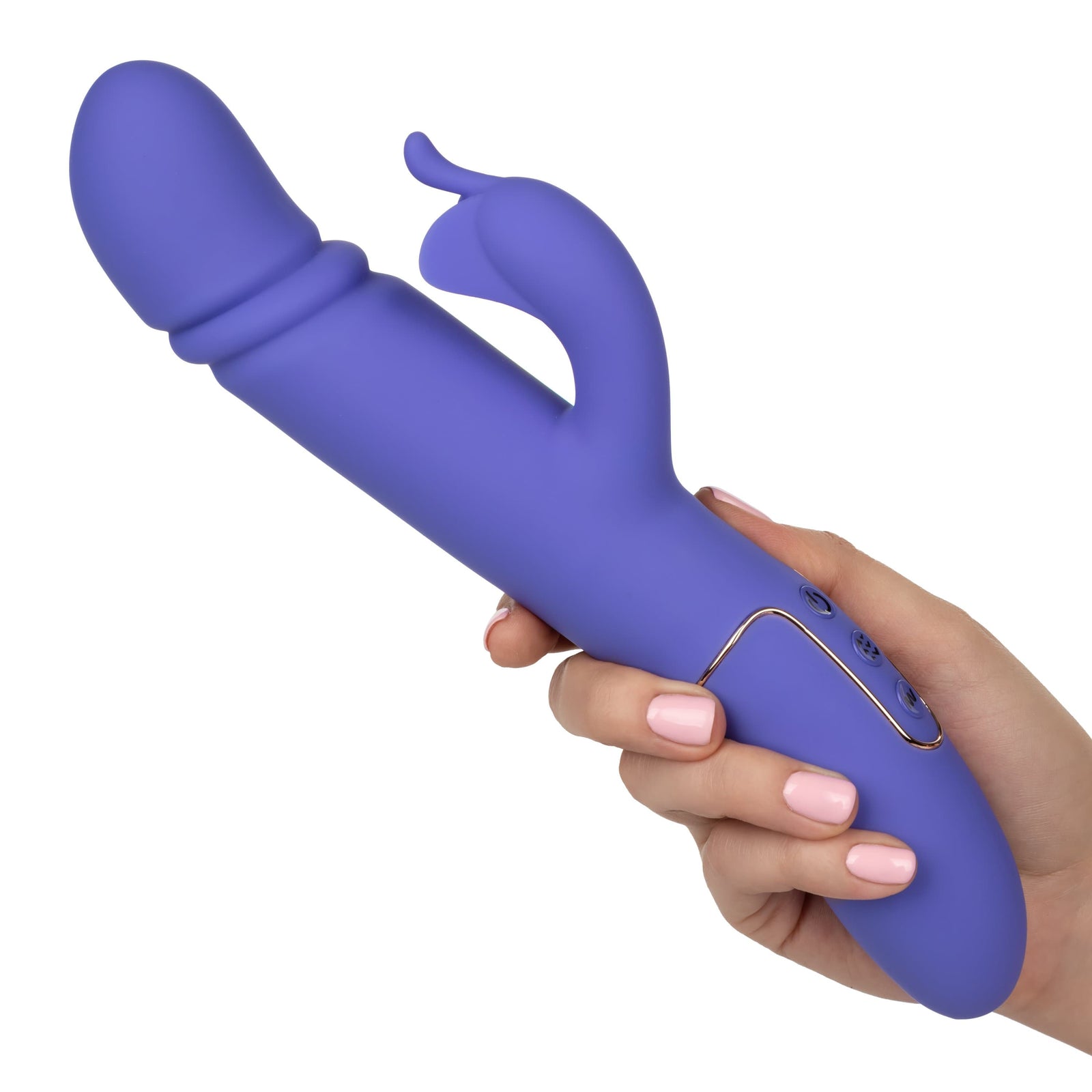 California Exotics - Shameless Seducer Rabbit Vibrator (Purple) - Rabbit Dildo (Vibration) Rechargeable Durio.sg