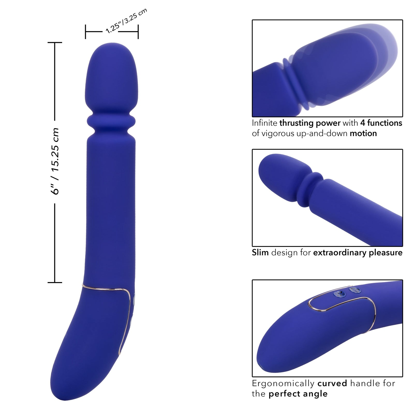 California Exotics - Shameless Slim Thumper Wand Massager (Purple) - Wand Massagers (Vibration) Rechargeable Durio.sg