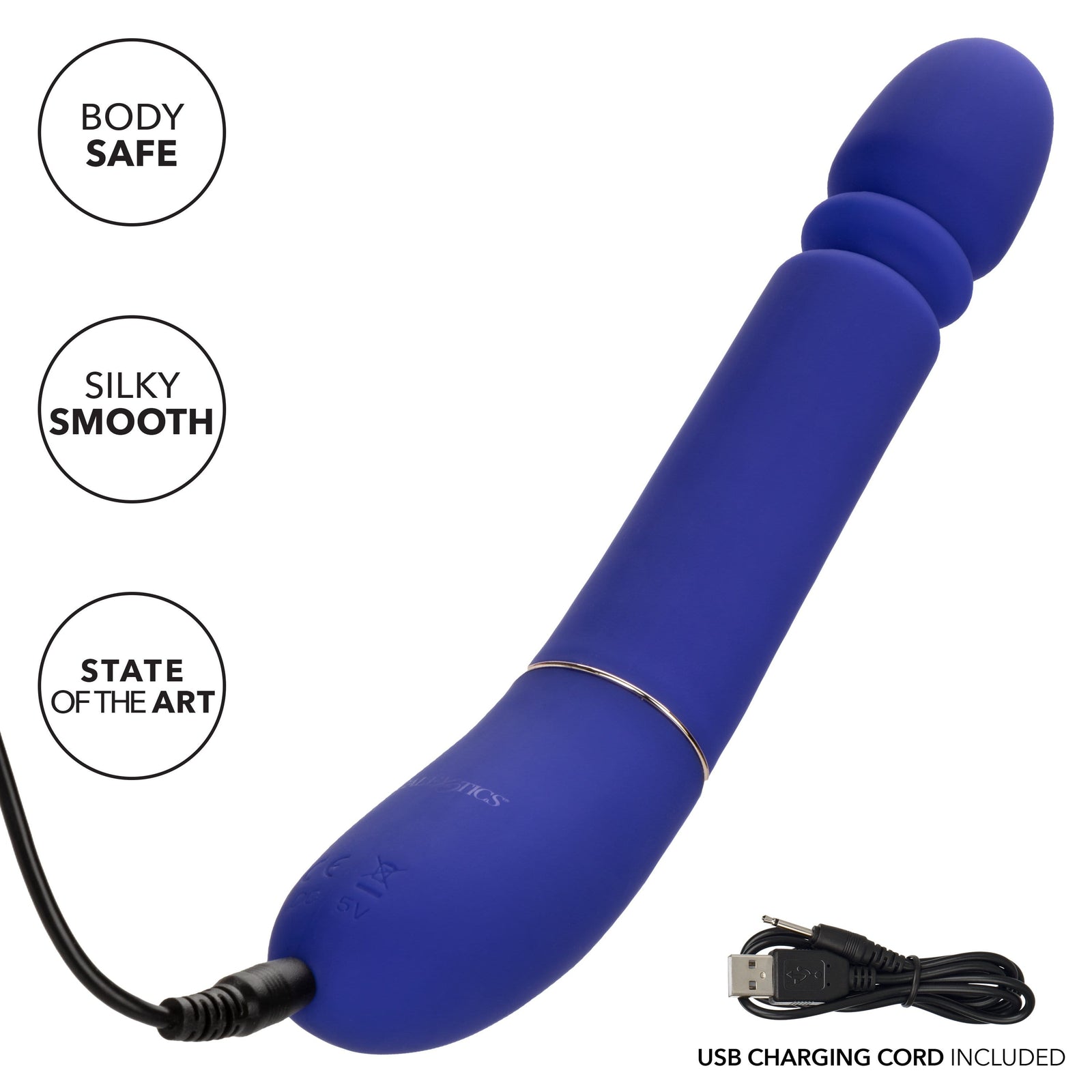California Exotics - Shameless Slim Thumper Wand Massager (Purple) - Wand Massagers (Vibration) Rechargeable Durio.sg