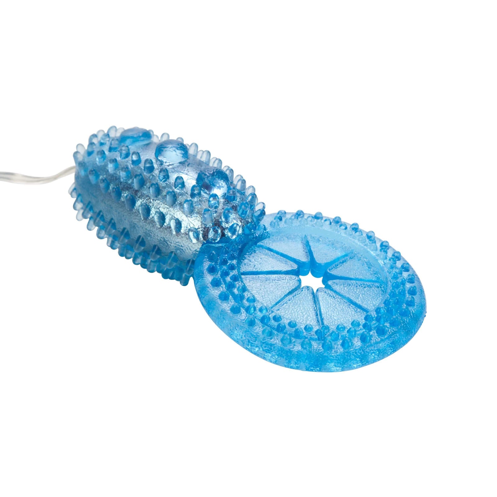 California Exotics - Shanes World His Stimulator Vibrating Cock Ring with Remote (Blue) - Rubber Cock Ring (Vibration) Non Rechargeable Durio.sg